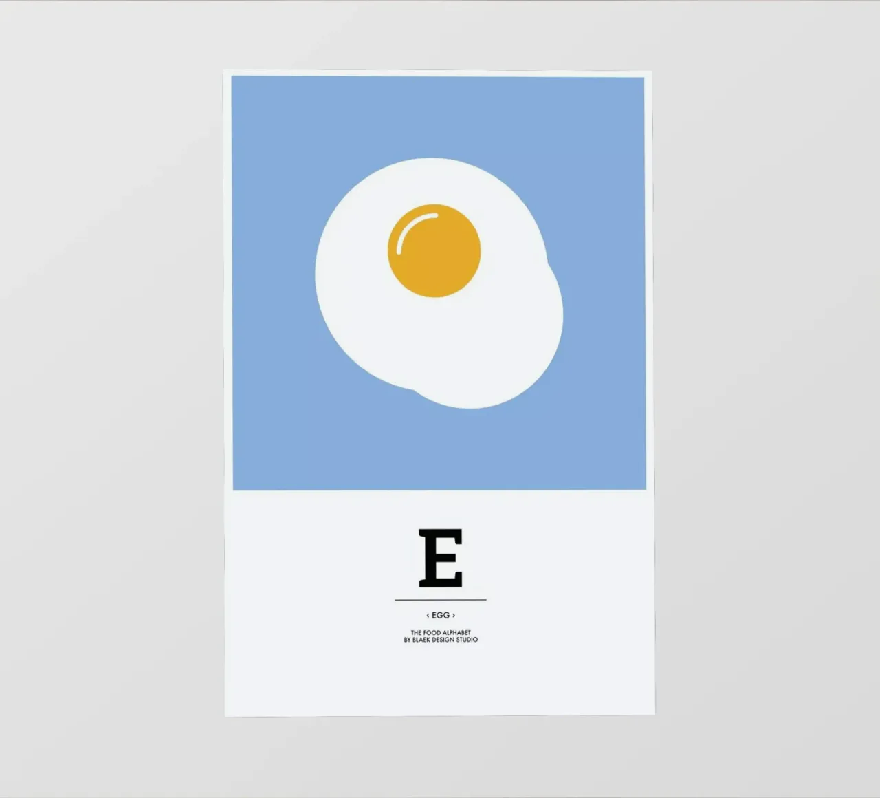 „The Food Alphabet“ - E like Egg telo in pvc da BLAEK Design Studio