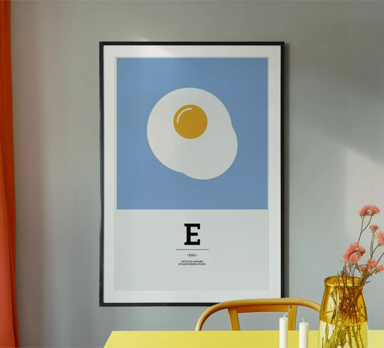 „The Food Alphabet“ - E like Egg carta hahnemühle da BLAEK Design Studio