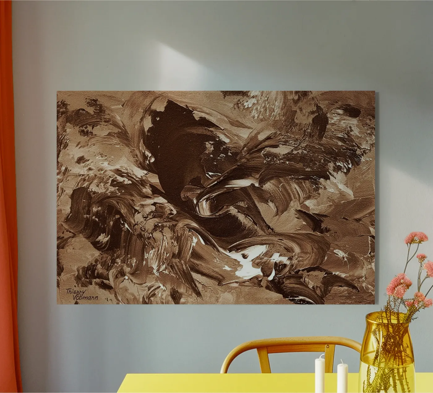 SEPIA 46 plexiglass da Thierry Vobmann Abstract painting