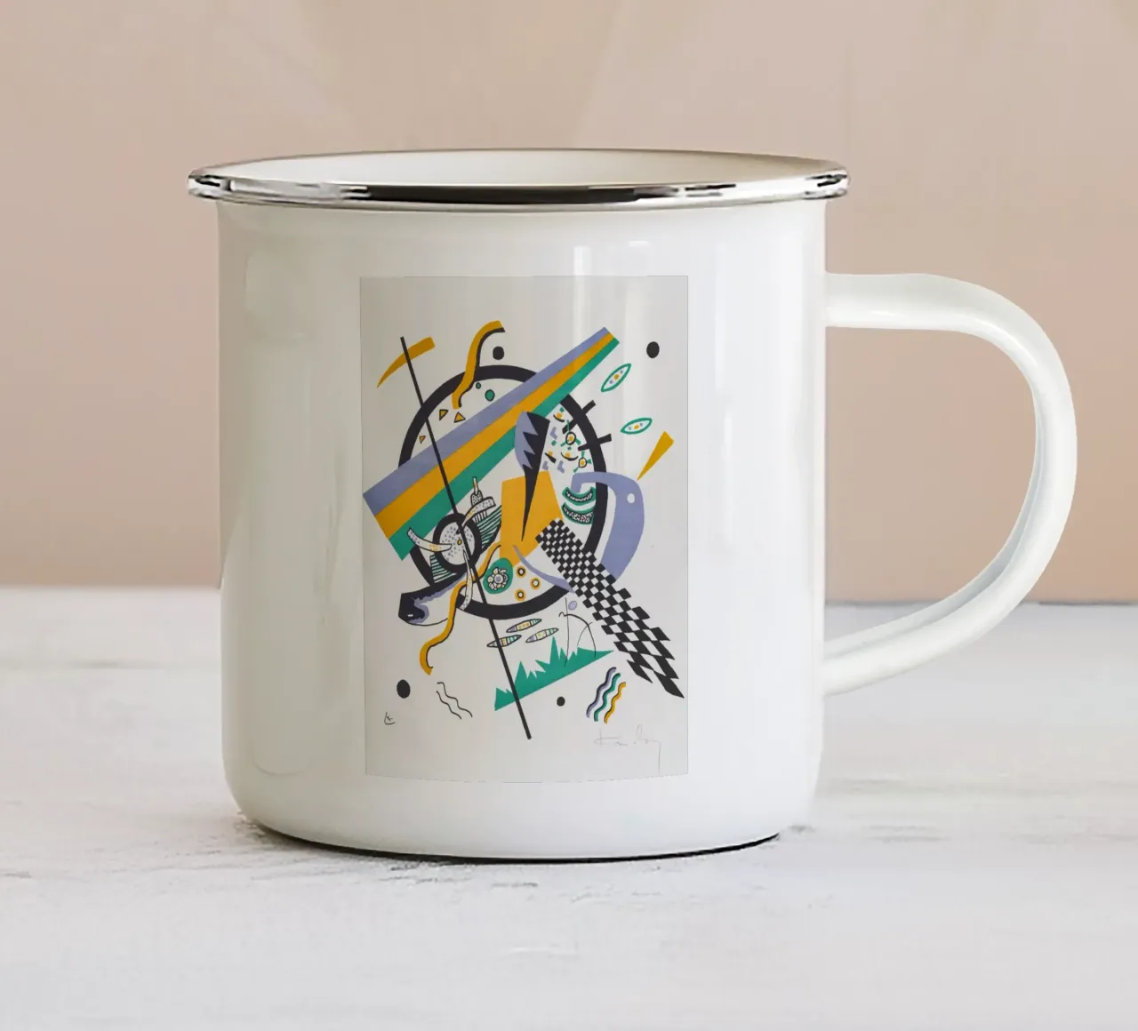 Kandinsky Art Print tazza in smalto da Venus Art