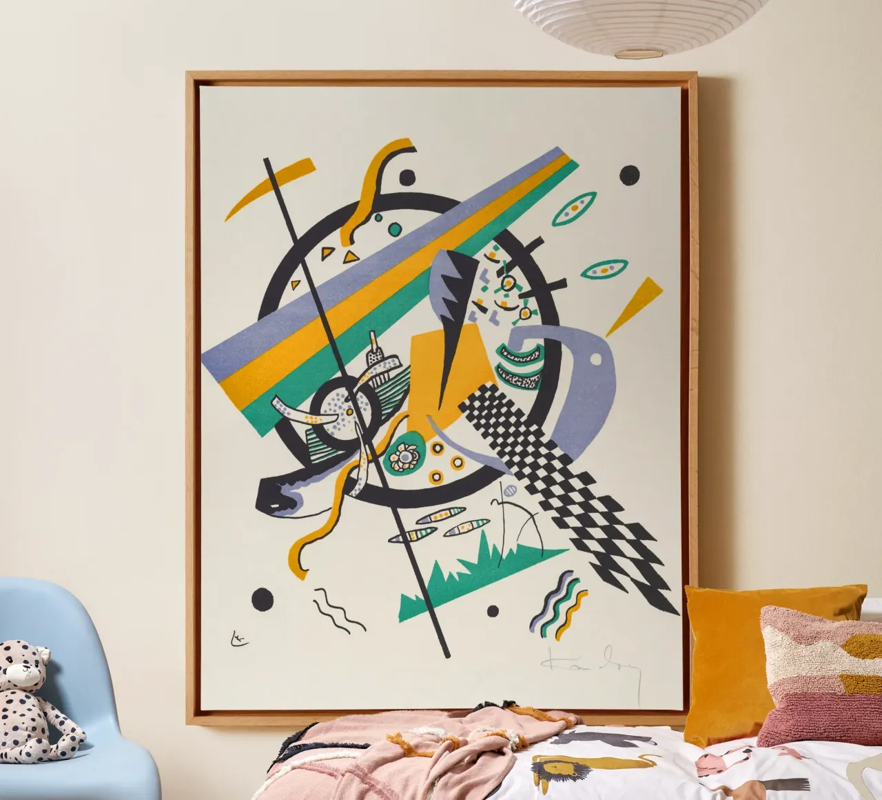 Kandinsky Art Print tela con Cornice a cassetta da Venus Art