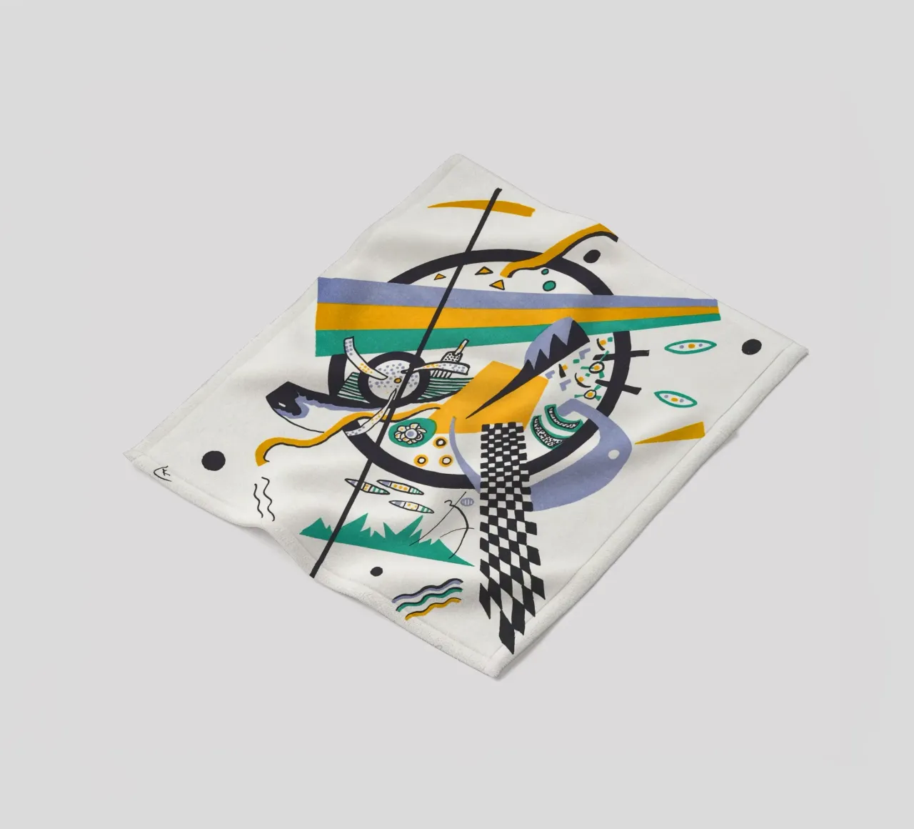 Kandinsky Art Print coperta in pile da Venus Art