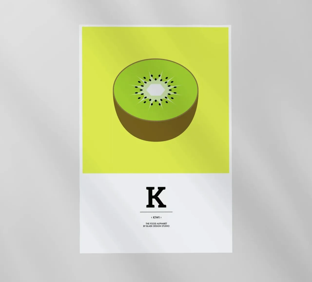 „The Food Alphabet“ - K like Kiwi pellicola backlit da BLAEK Design Studio