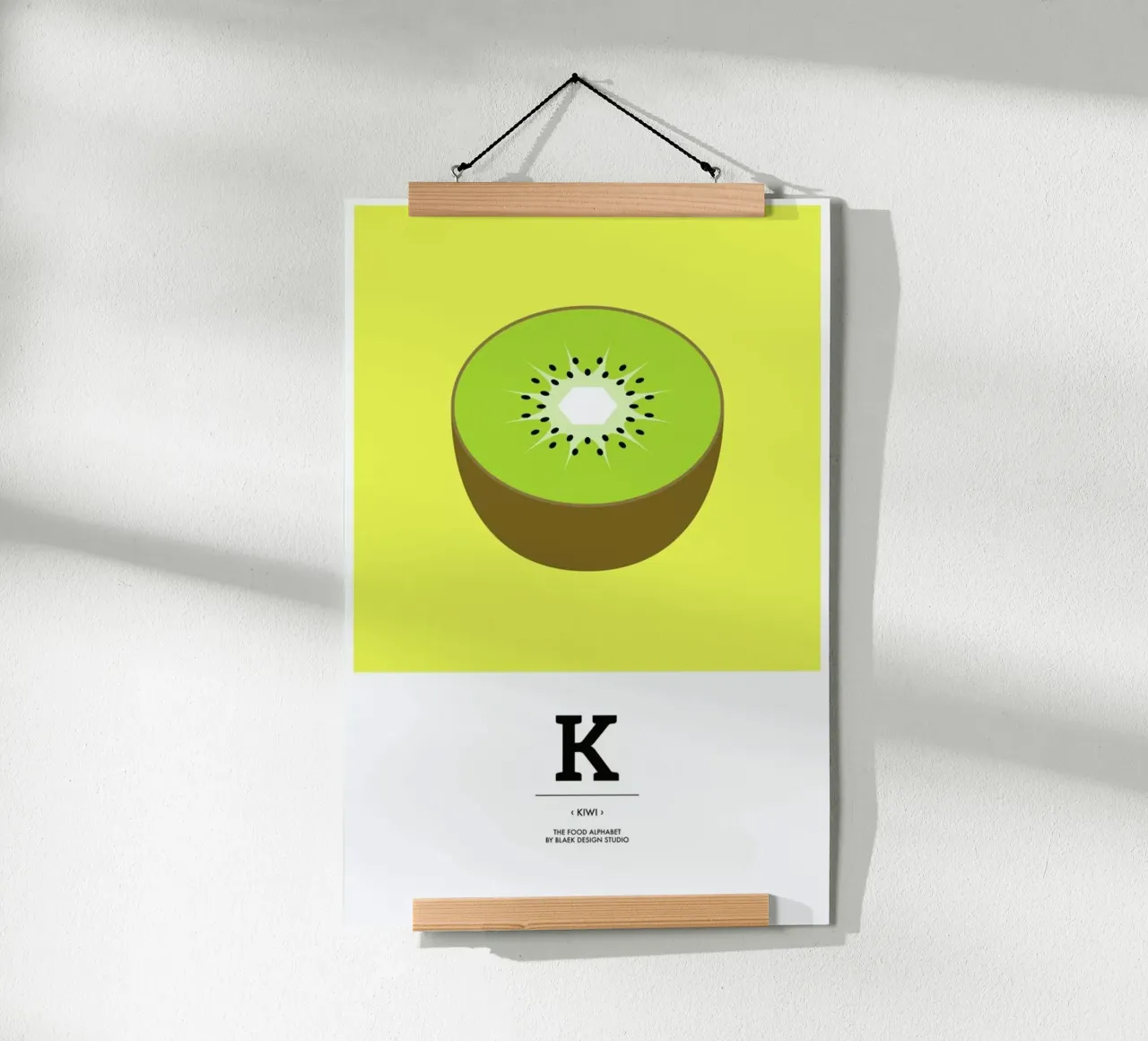 „The Food Alphabet“ - K like Kiwi carta hahnemühle da BLAEK Design Studio