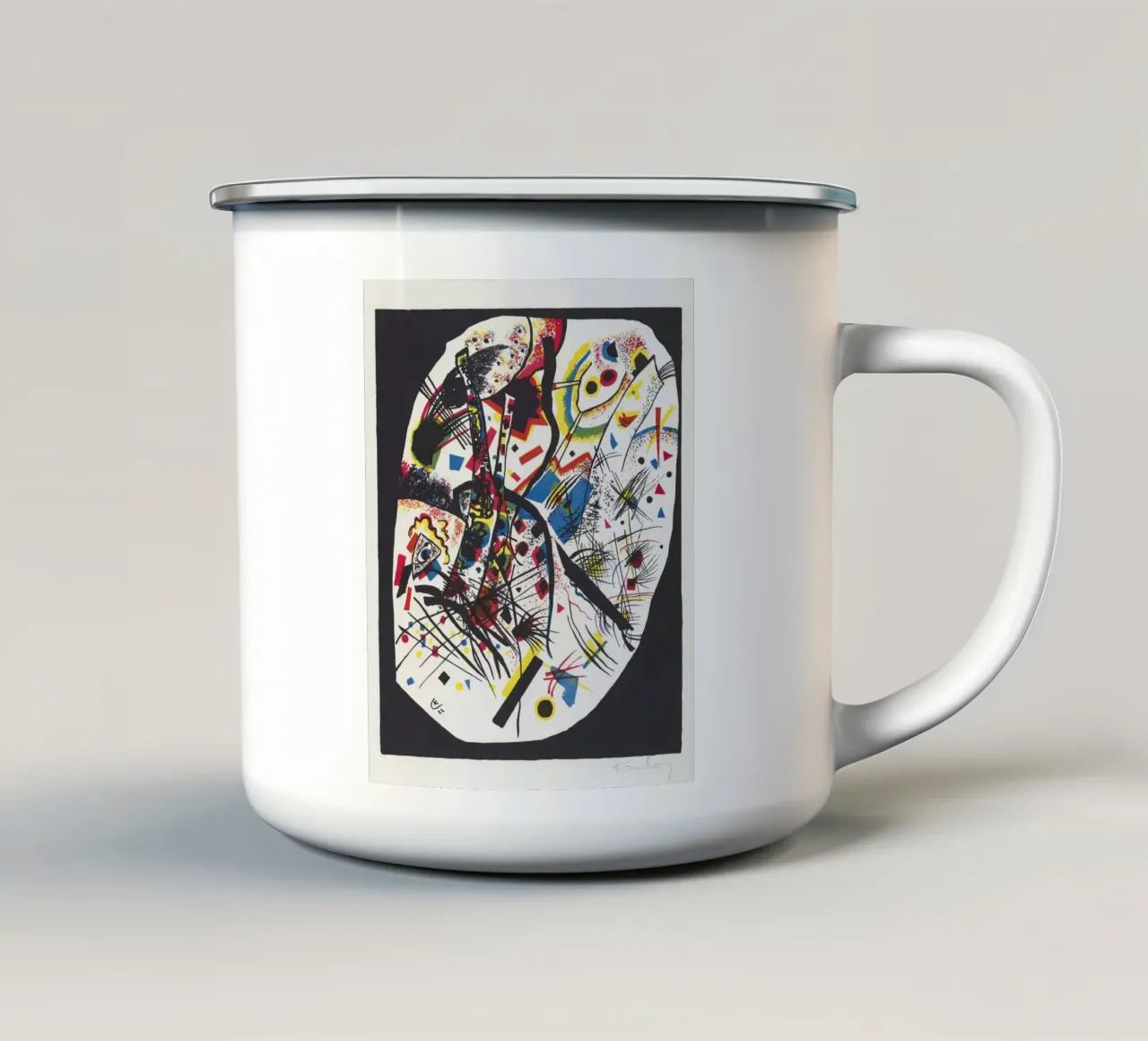 Wassily Kandinsky Abstract Poster tazza in smalto da Venus Art