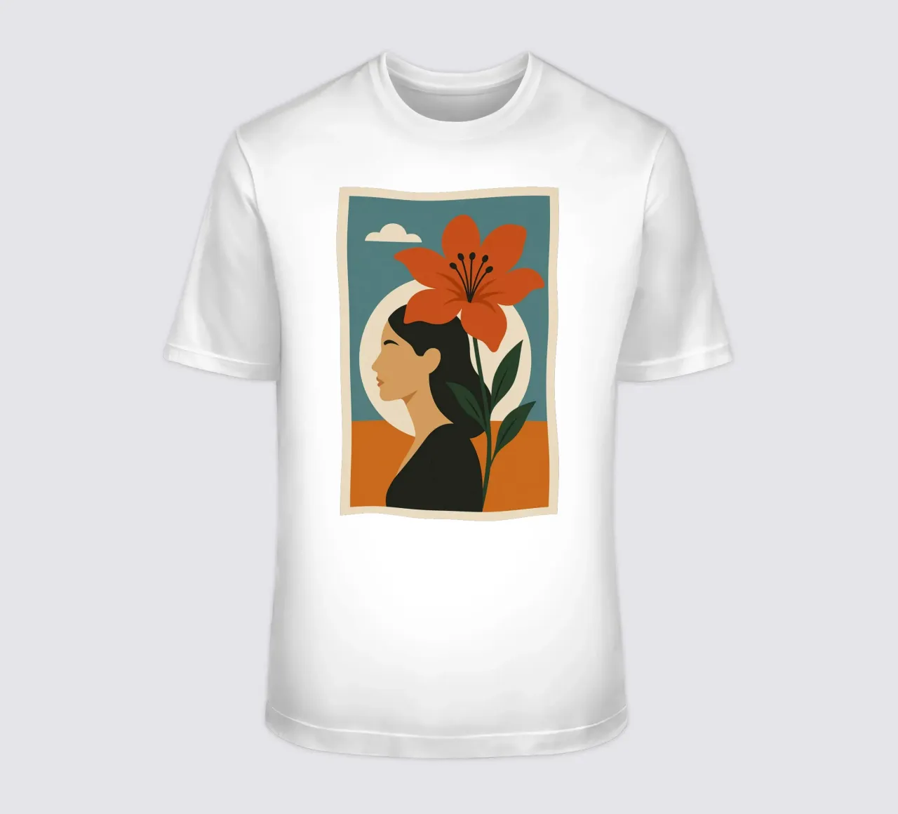 Donna con fiore 2 t-shirt da Studio M