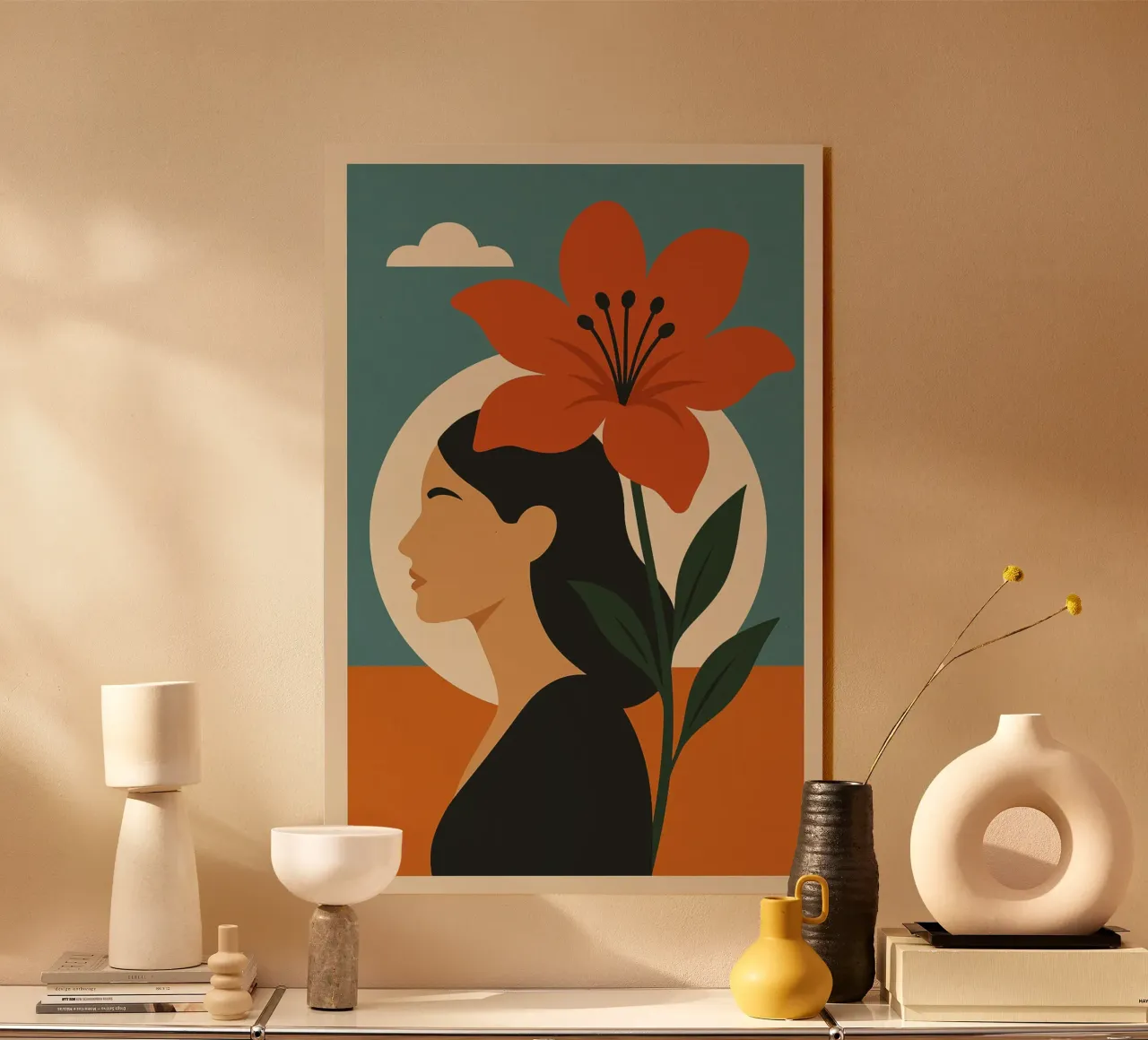 Donna con fiore 2 plexiglass da Studio M