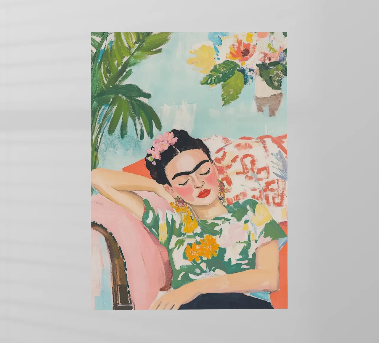 Frida Kahlo - Ritratto interiore pellicola backlit da Fantasias Florales