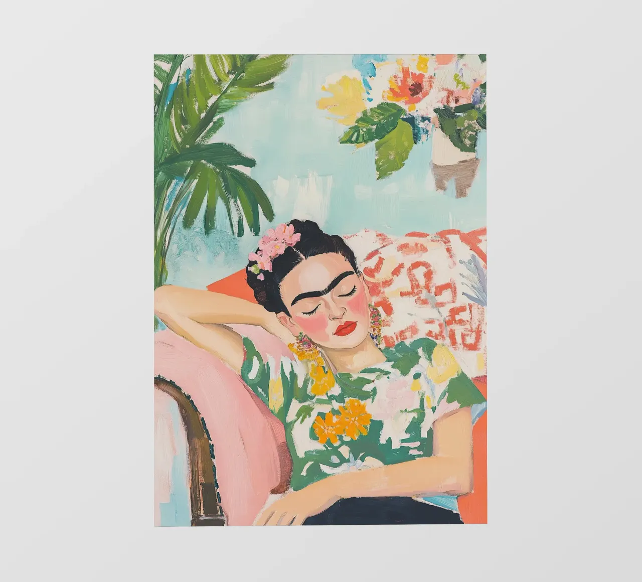 Frida Kahlo - Ritratto interiore pellicola backlit da Fantasias Florales