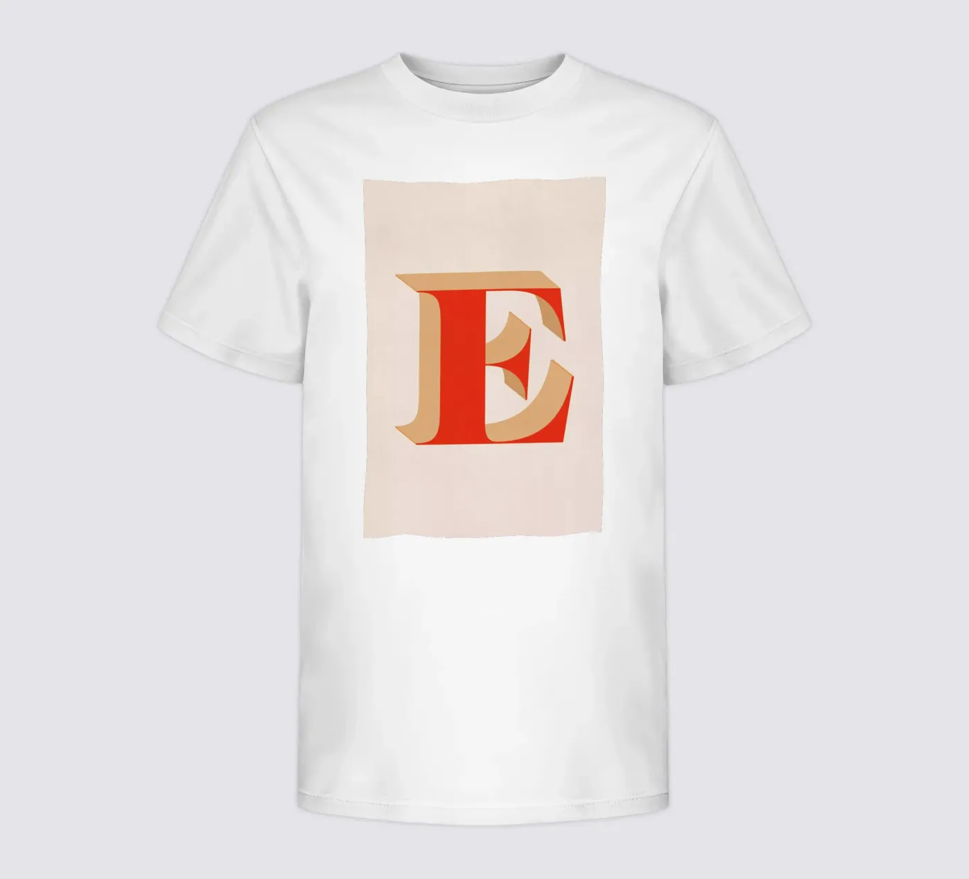 Red E kids t-shirt by daylight design studio
