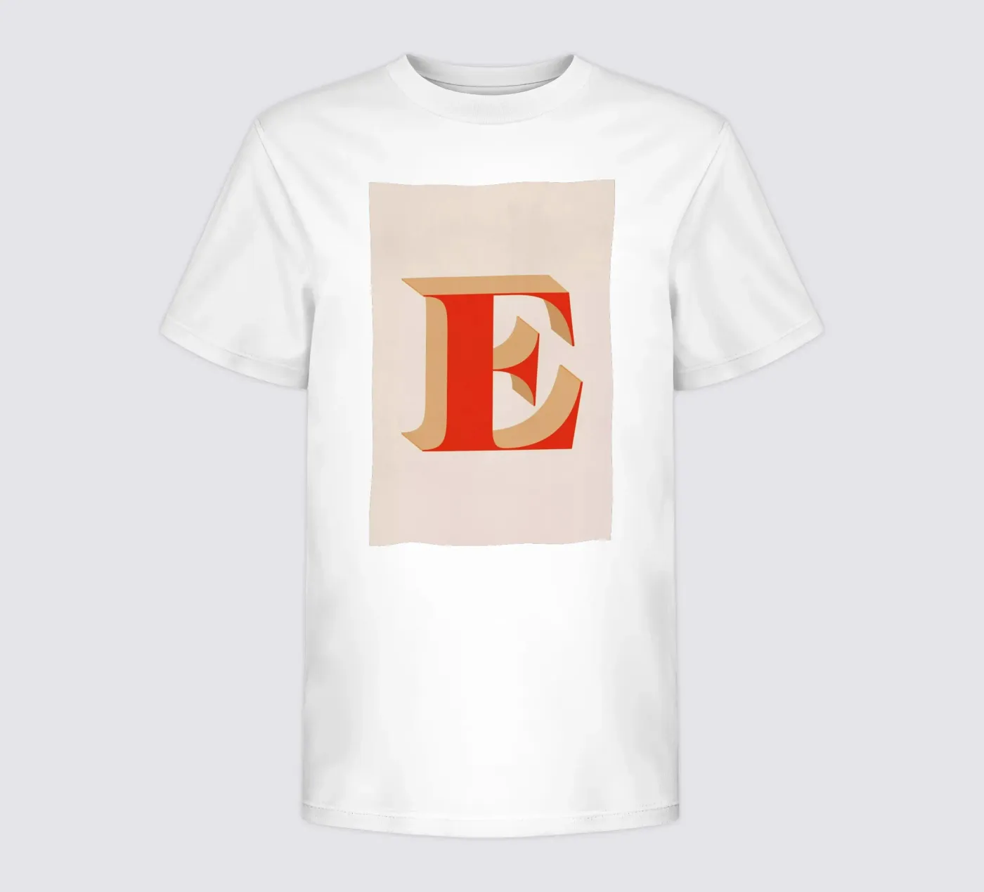 Red E kids t-shirt by daylight design studio