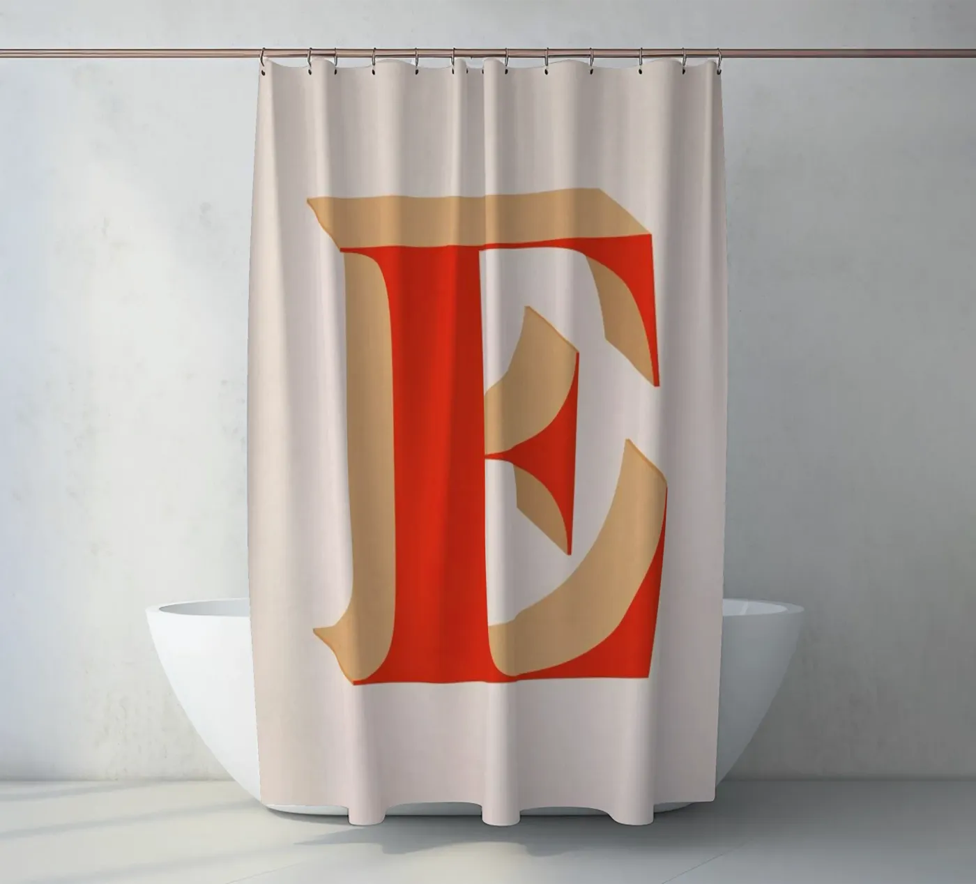Red E Duschvorhang von daylight design studio