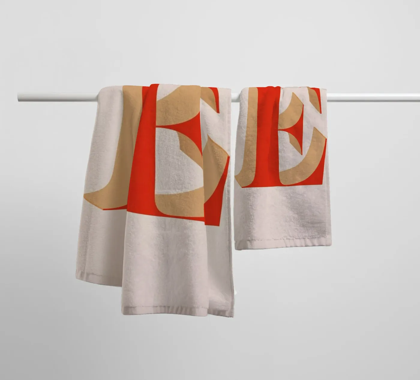 Red E towel by daylight design studio