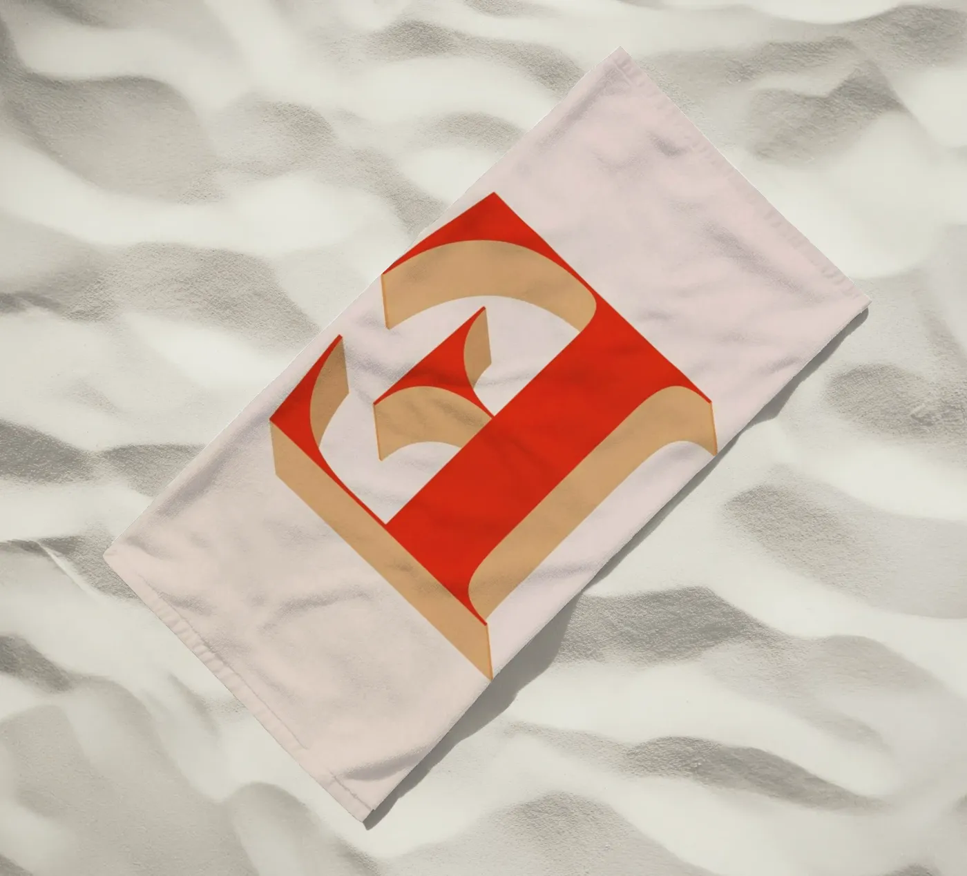 Red E strandhanddoek van daylight design studio