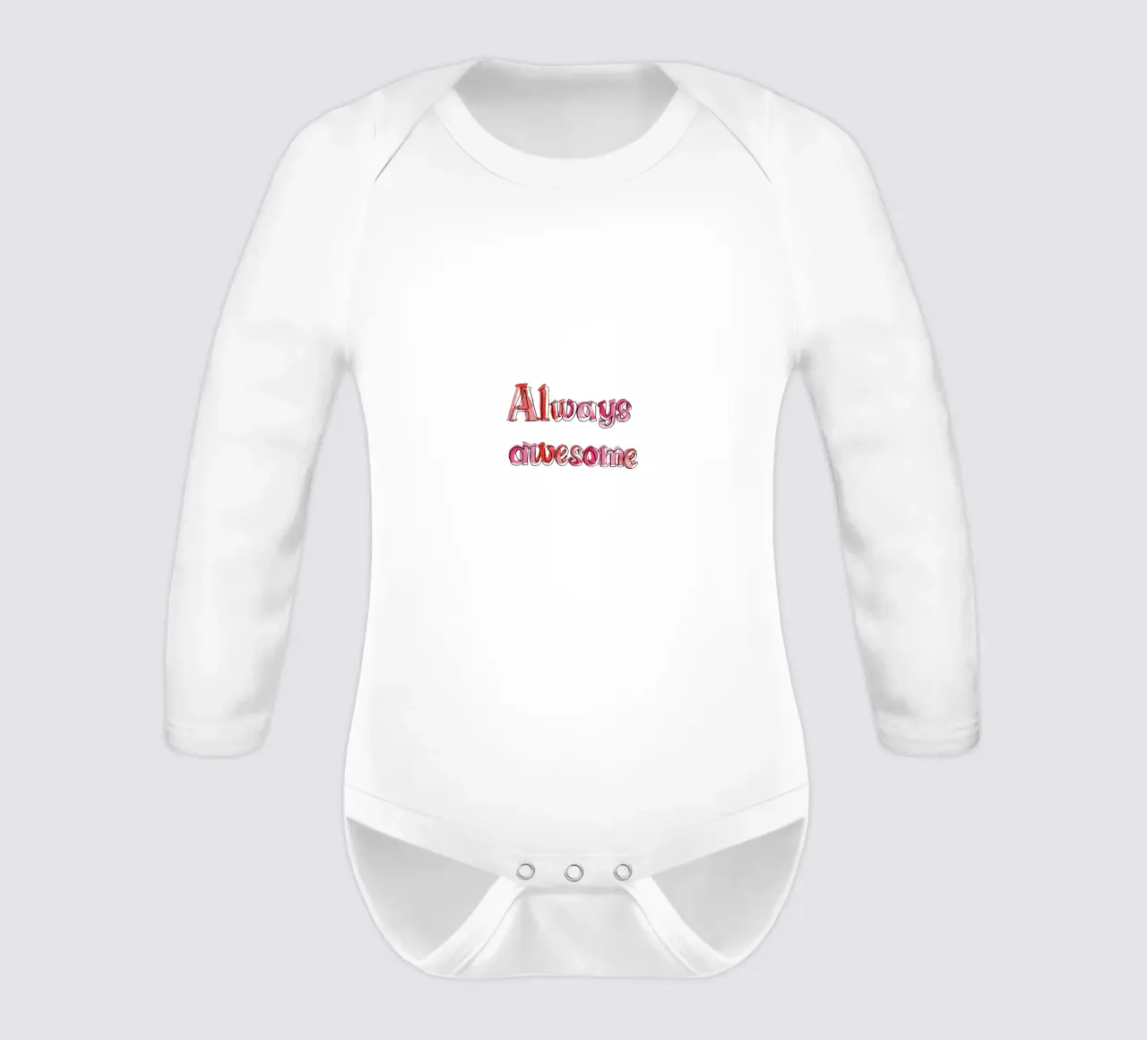 Always Awesome long-sleeve baby romper by Brushmeetspaper
