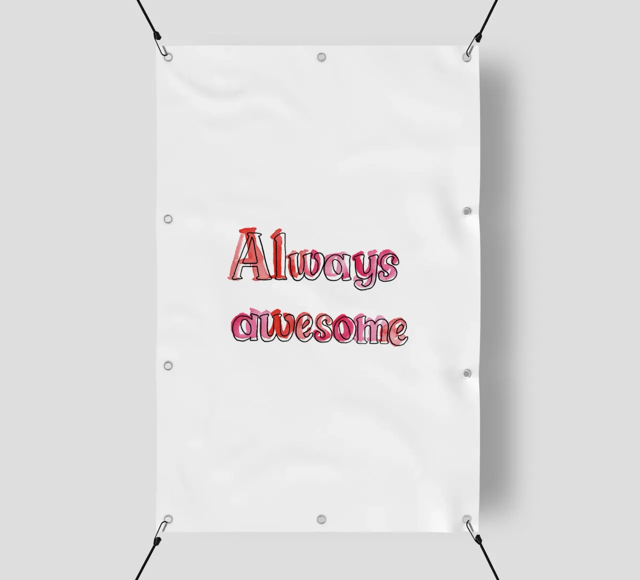 Always Awesome telo in pvc da Brushmeetspaper