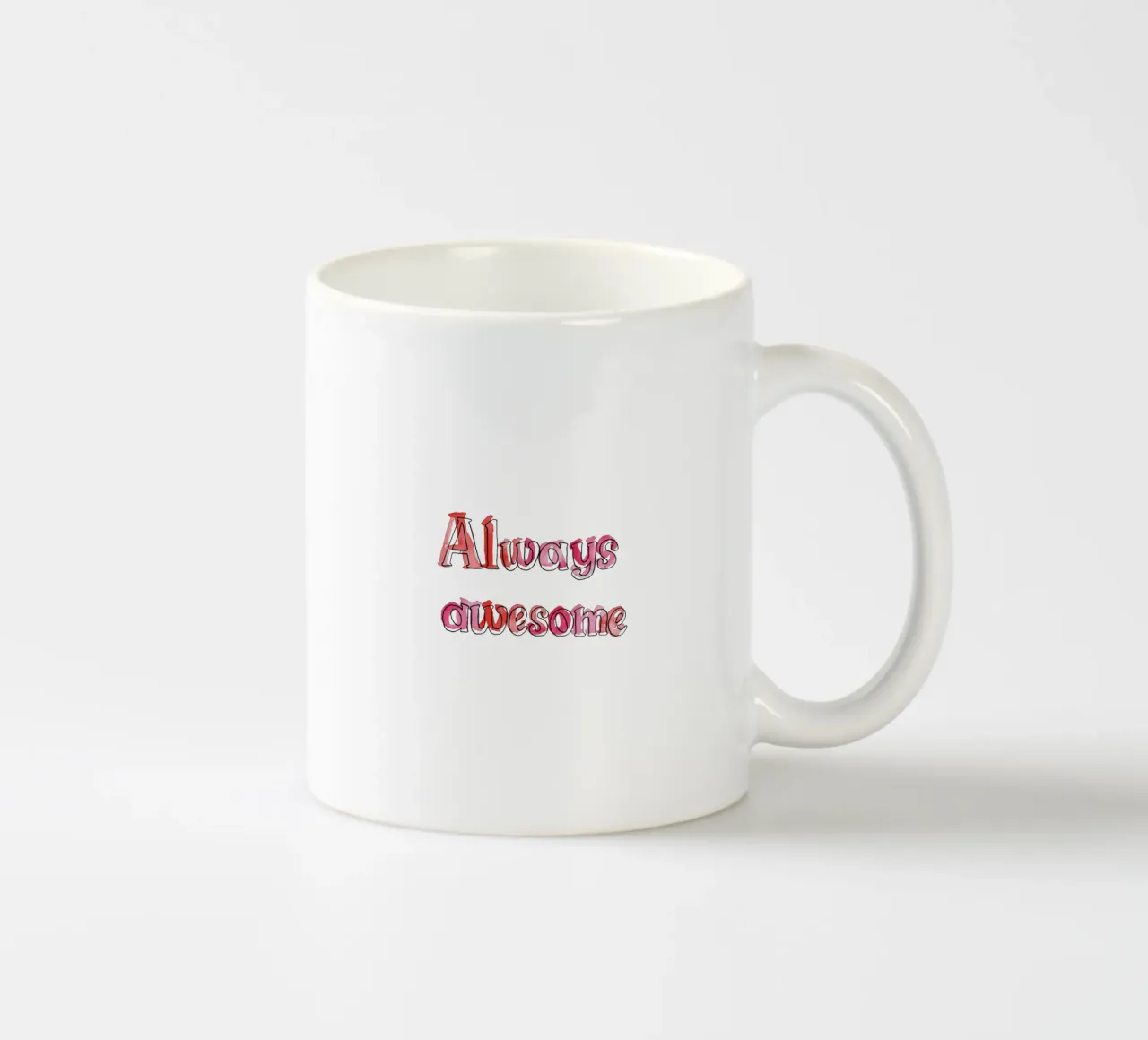 Always Awesome tazza in ceramica da Brushmeetspaper
