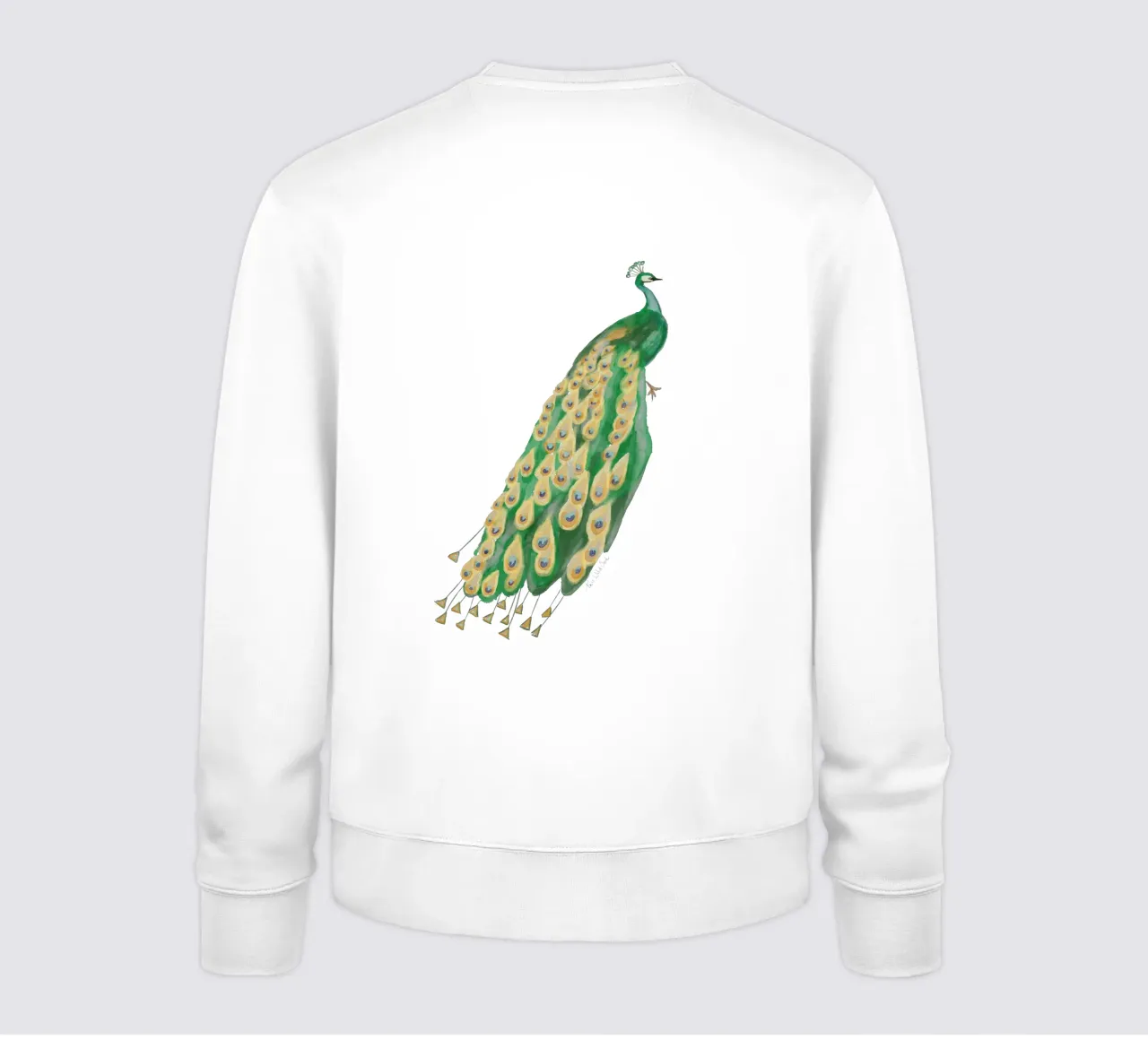 Pavone Illustrazione ad acquerello Arte minimalista Boho felpa da This Wild Soul - Illustration