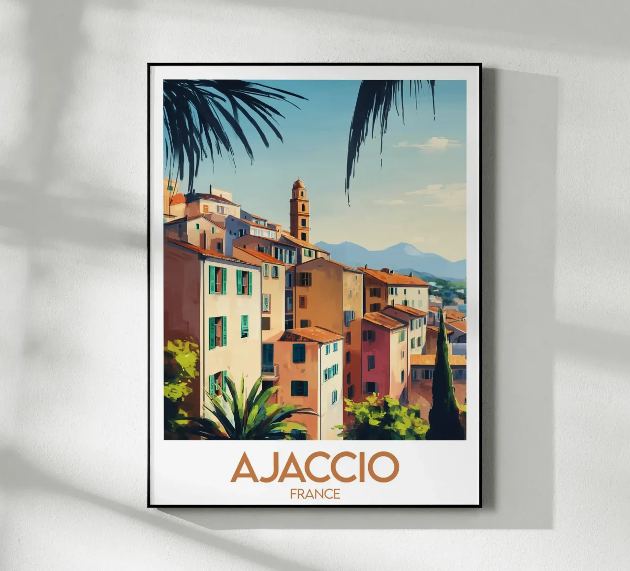 Affiche Ajaccio plexiglass da Frame the World