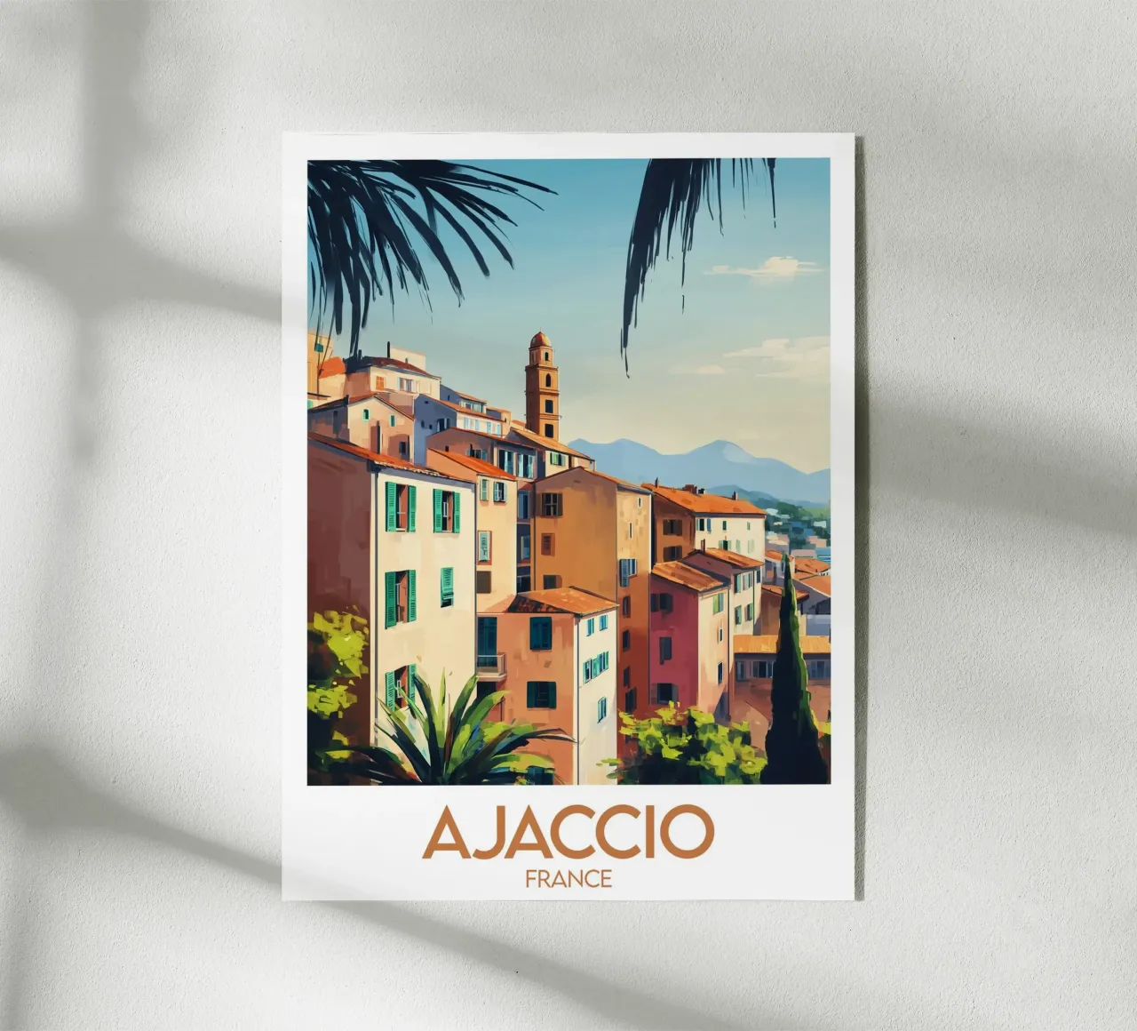 Affiche Ajaccio plexiglass da Frame the World