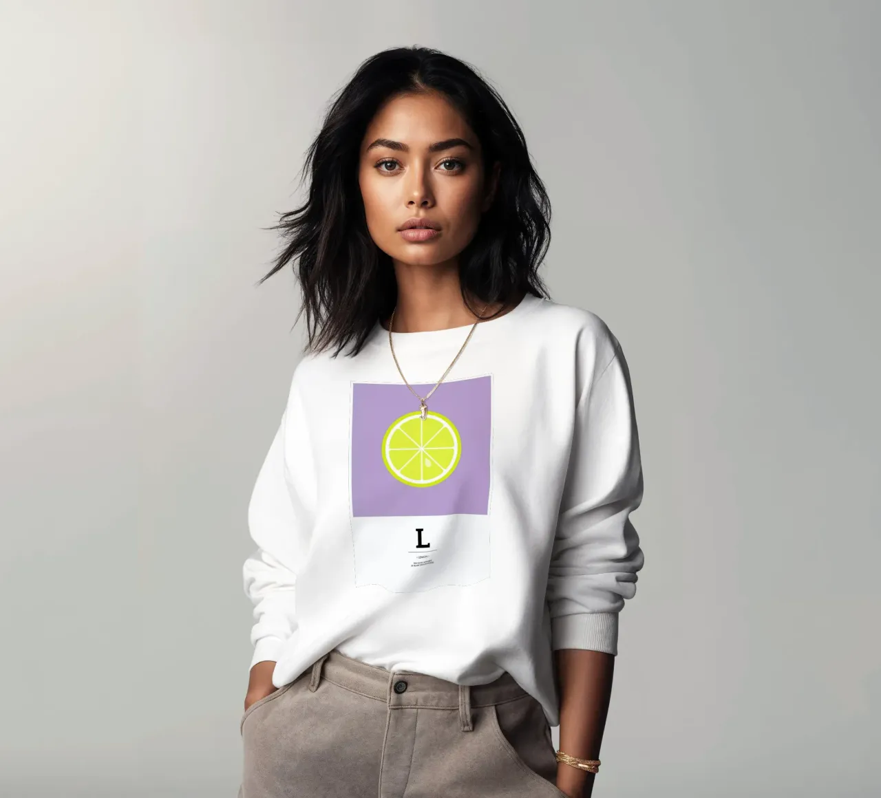 „The Food Alphabet“ - L like Lemon felpa da BLAEK Design Studio