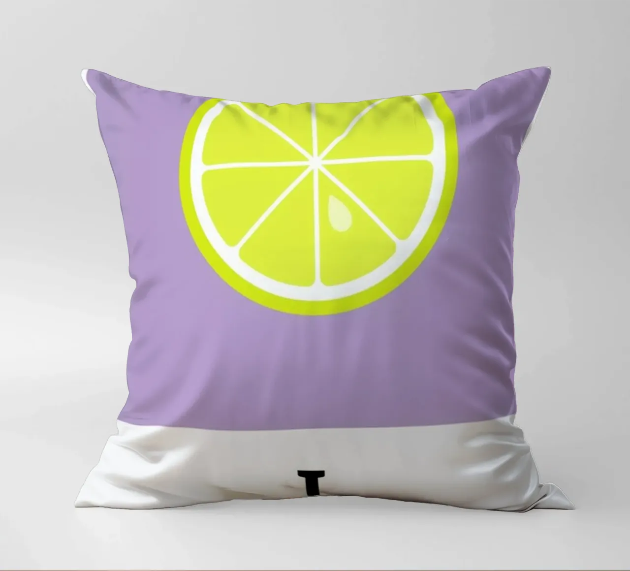 „The Food Alphabet“ - L like Lemon cuscino da BLAEK Design Studio