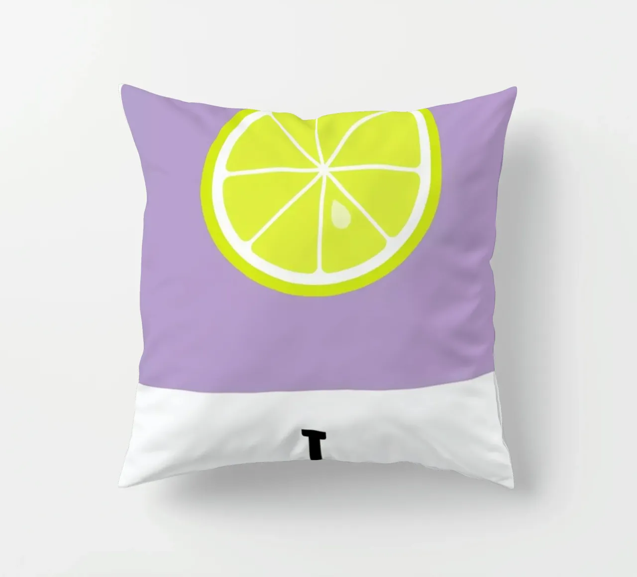 „The Food Alphabet“ - L like Lemon cuscino da BLAEK Design Studio