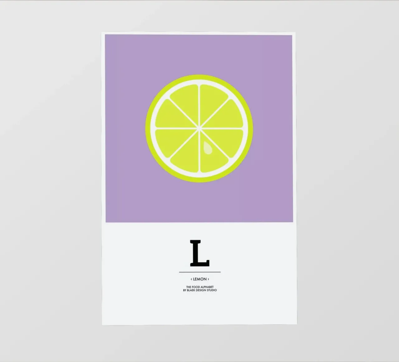 „The Food Alphabet“ - L like Lemon pellicola backlit da BLAEK Design Studio