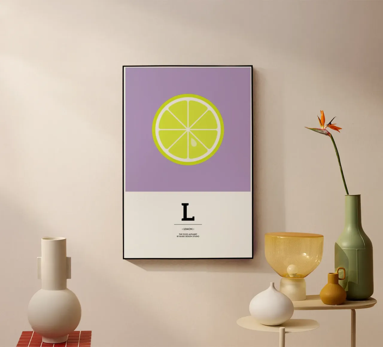 „The Food Alphabet“ - L like Lemon plexiglass da BLAEK Design Studio