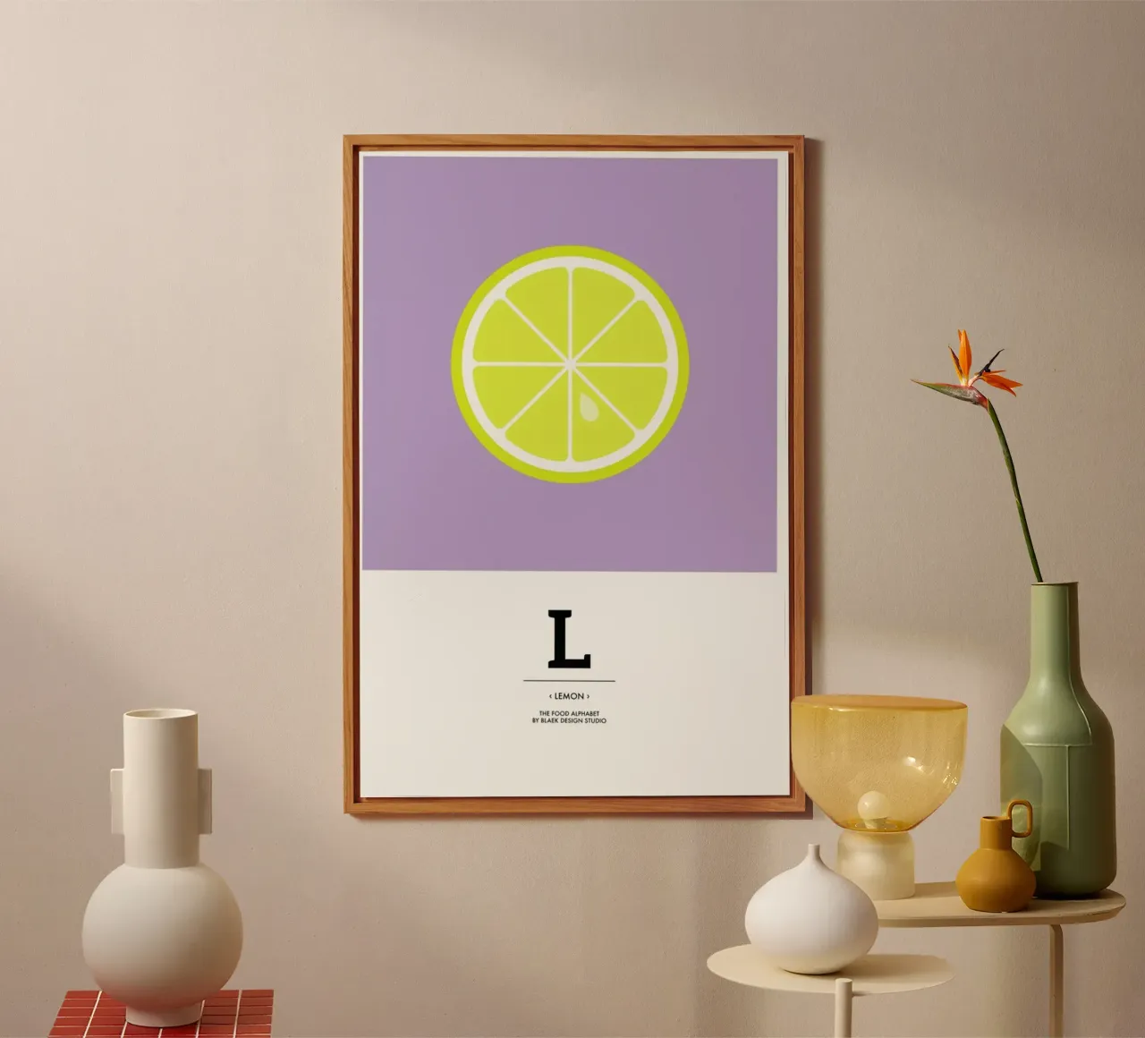 „The Food Alphabet“ - L like Lemon alluminio dibond da BLAEK Design Studio