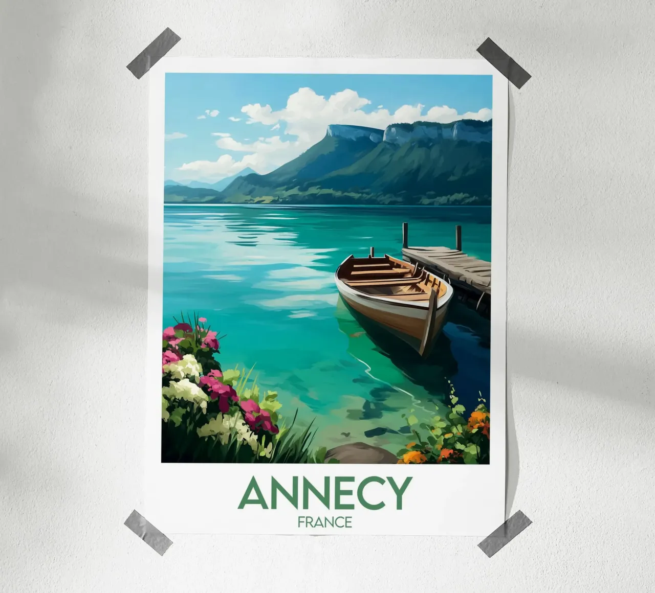 Affiche Annecy poster con telaio in plastica da Frame the World