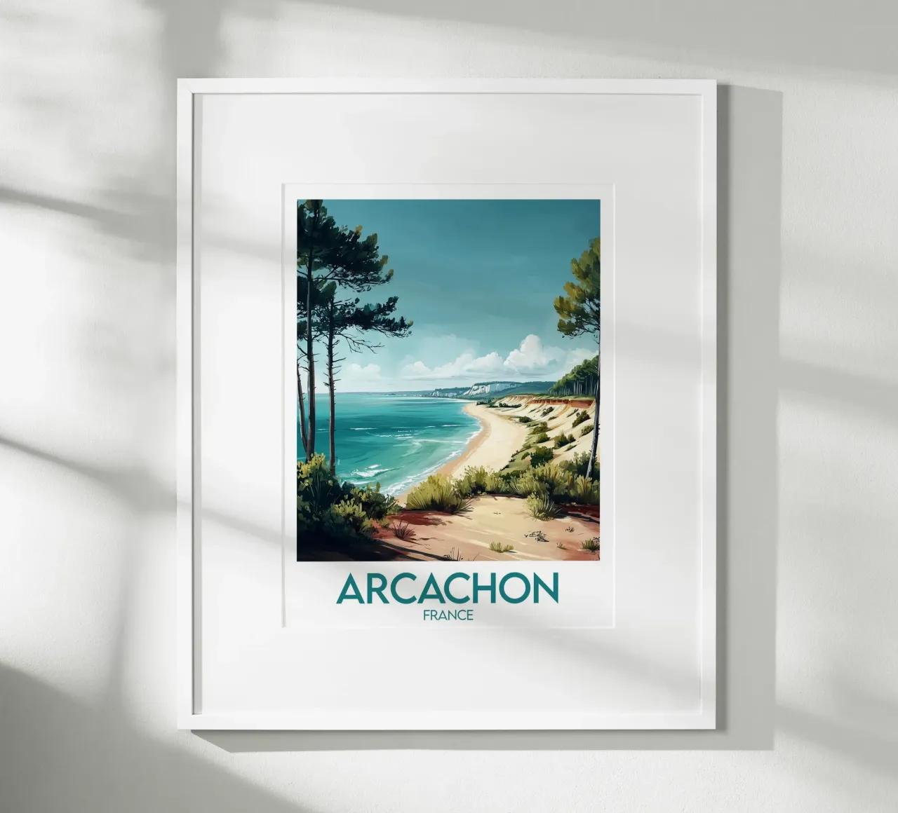 Affiche Arcachon poster con telaio in plastica da Frame the World