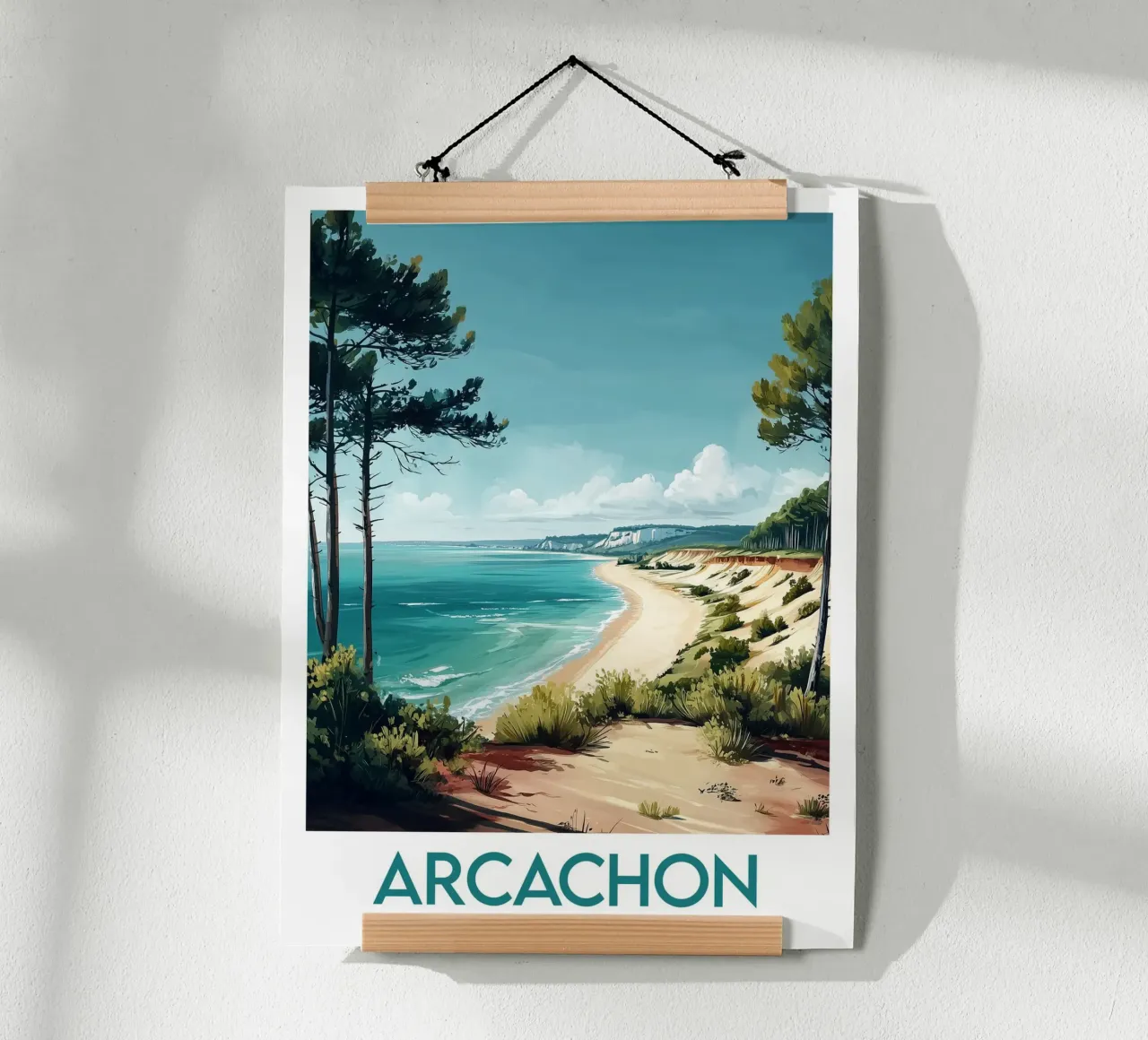 Affiche Arcachon poster con telaio in plastica da Frame the World