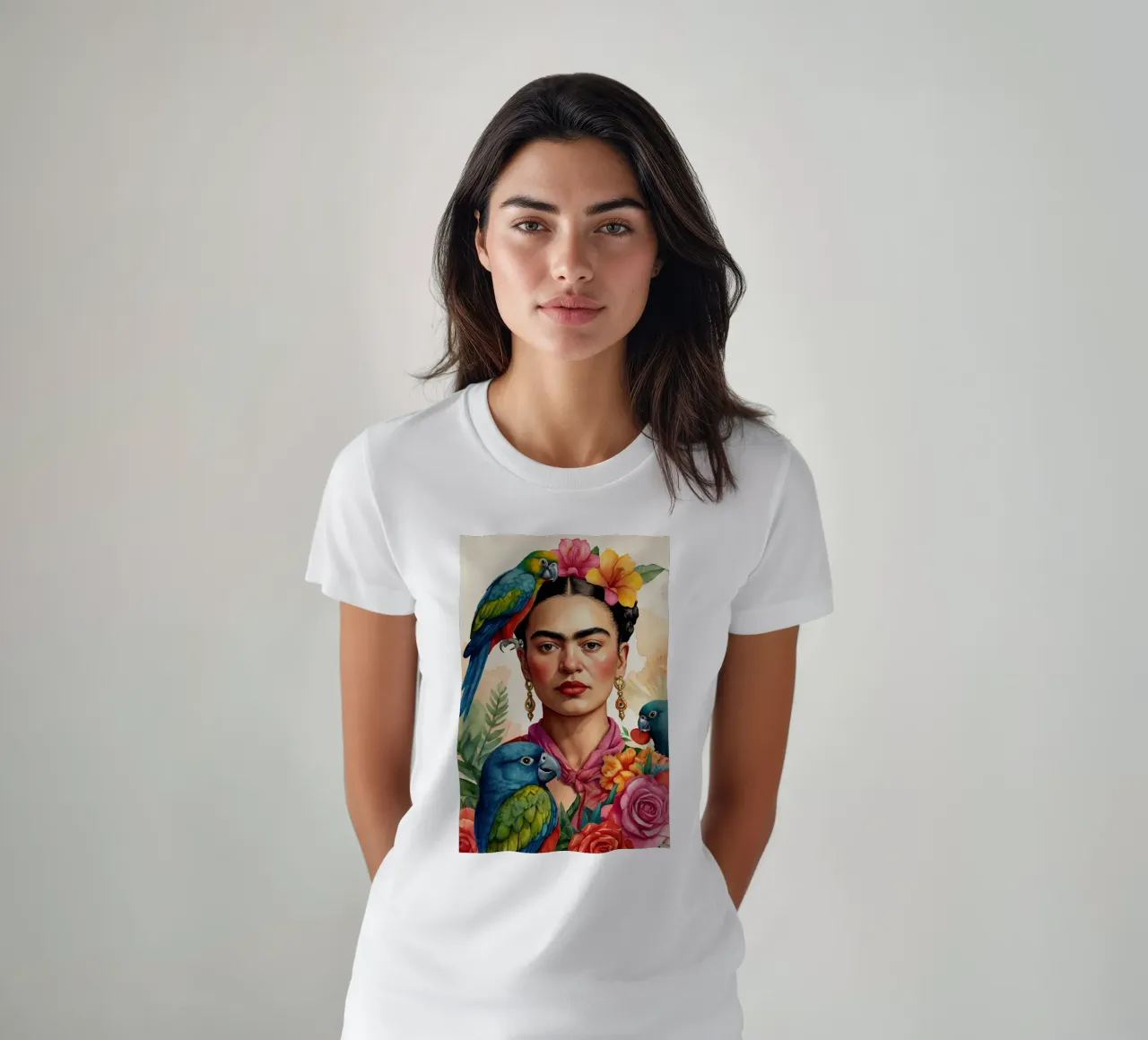 Frida Kalho in acquerello t-shirt da 🎁 ARTVI-SHOP