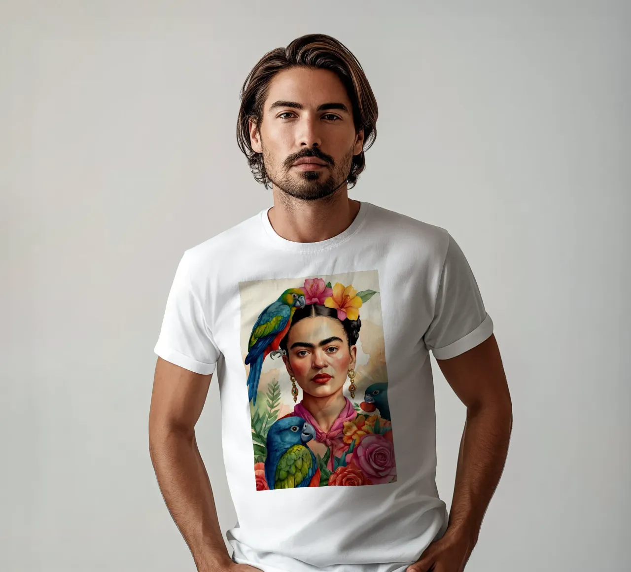 Frida Kalho in acquerello t-shirt da 🎁 ARTVI-SHOP