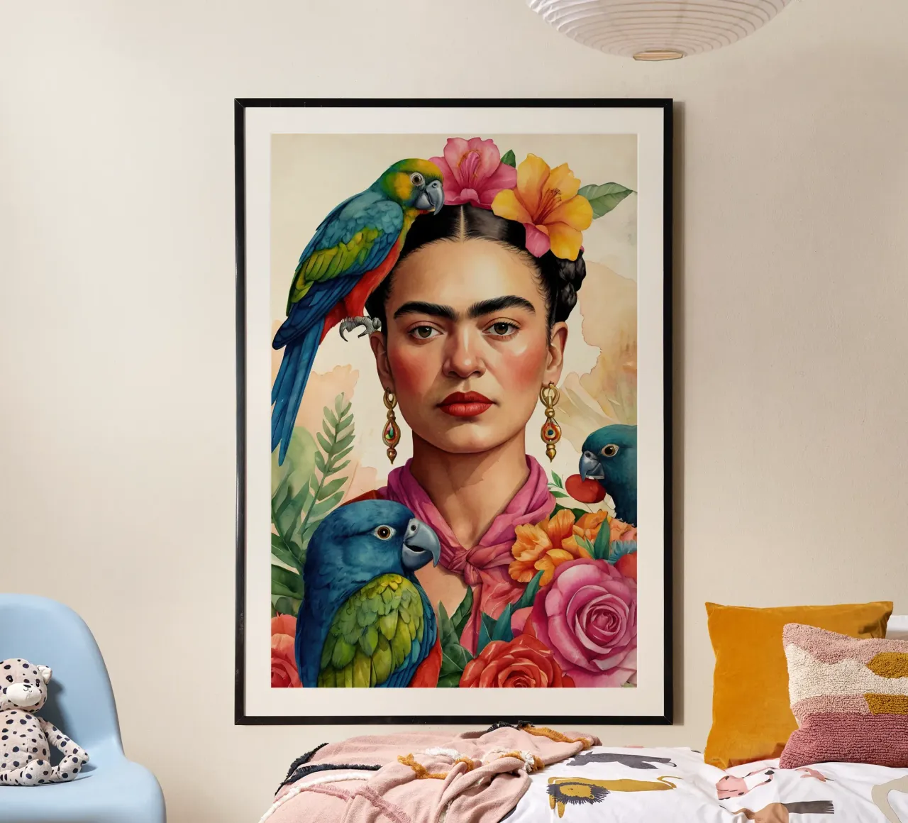 Frida Kalho in acquerello poster con telaio in plastica da 🎁 ARTVI-SHOP