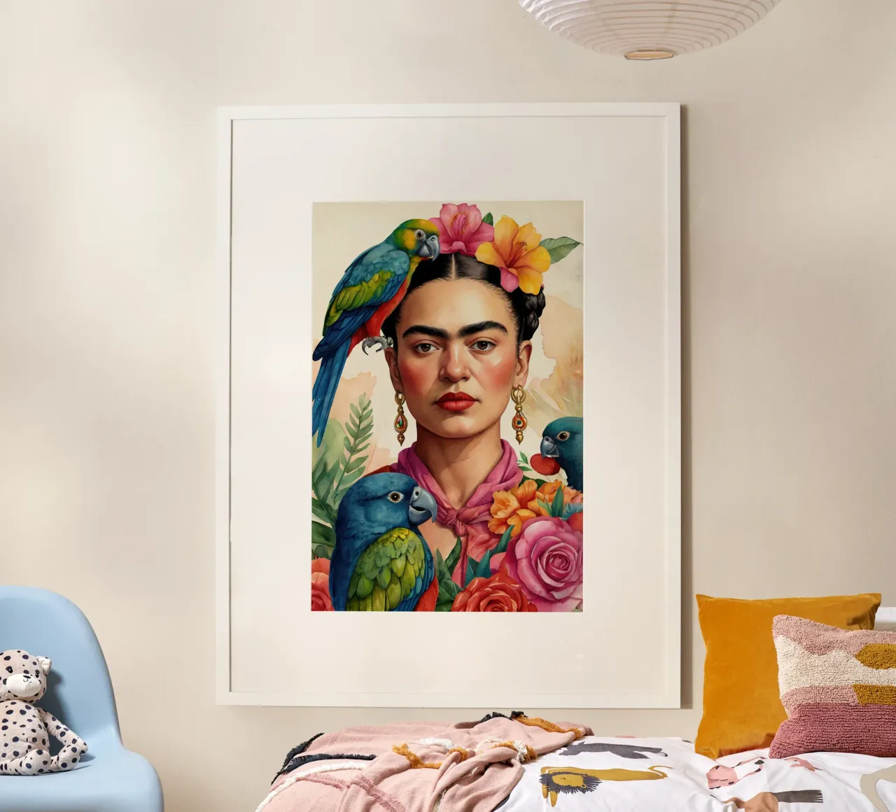Frida Kalho in acquerello poster con telaio in plastica da 🎁 ARTVI-SHOP