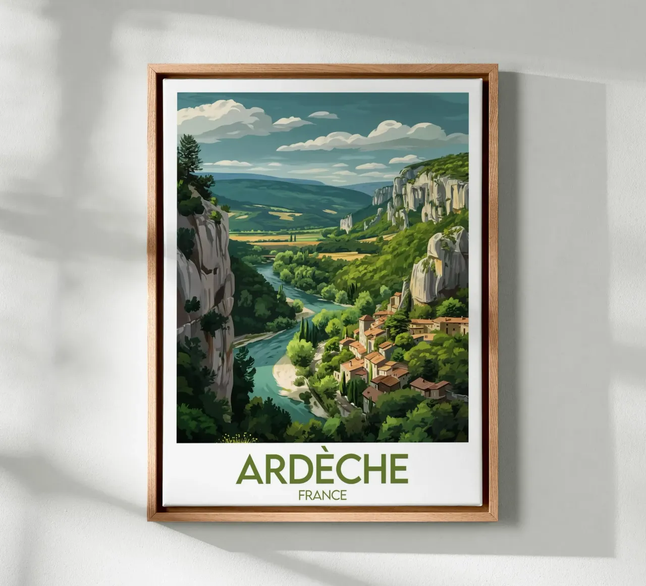 Poster Ardèche tela da Frame the World