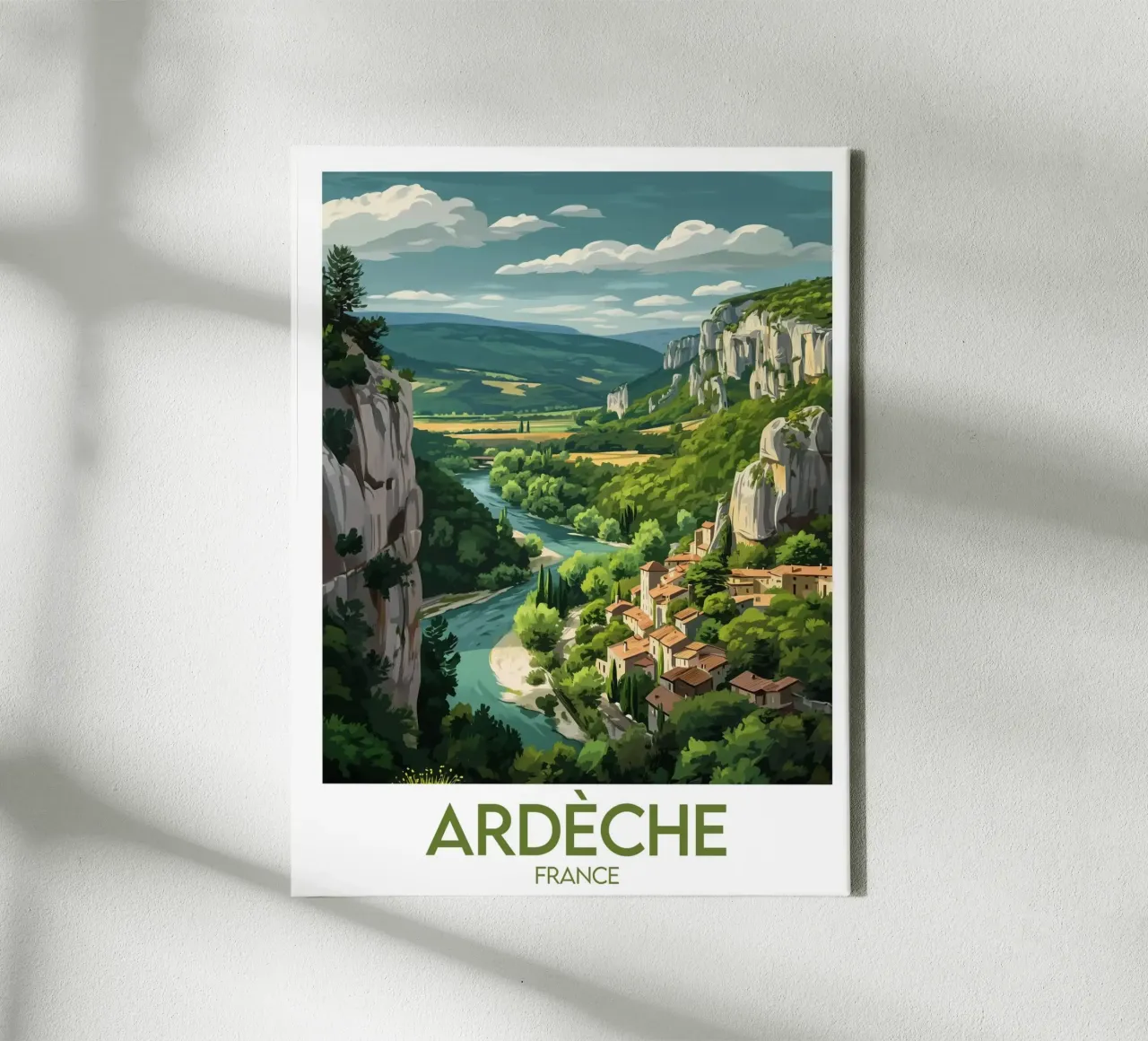 Poster Ardèche tela da Frame the World