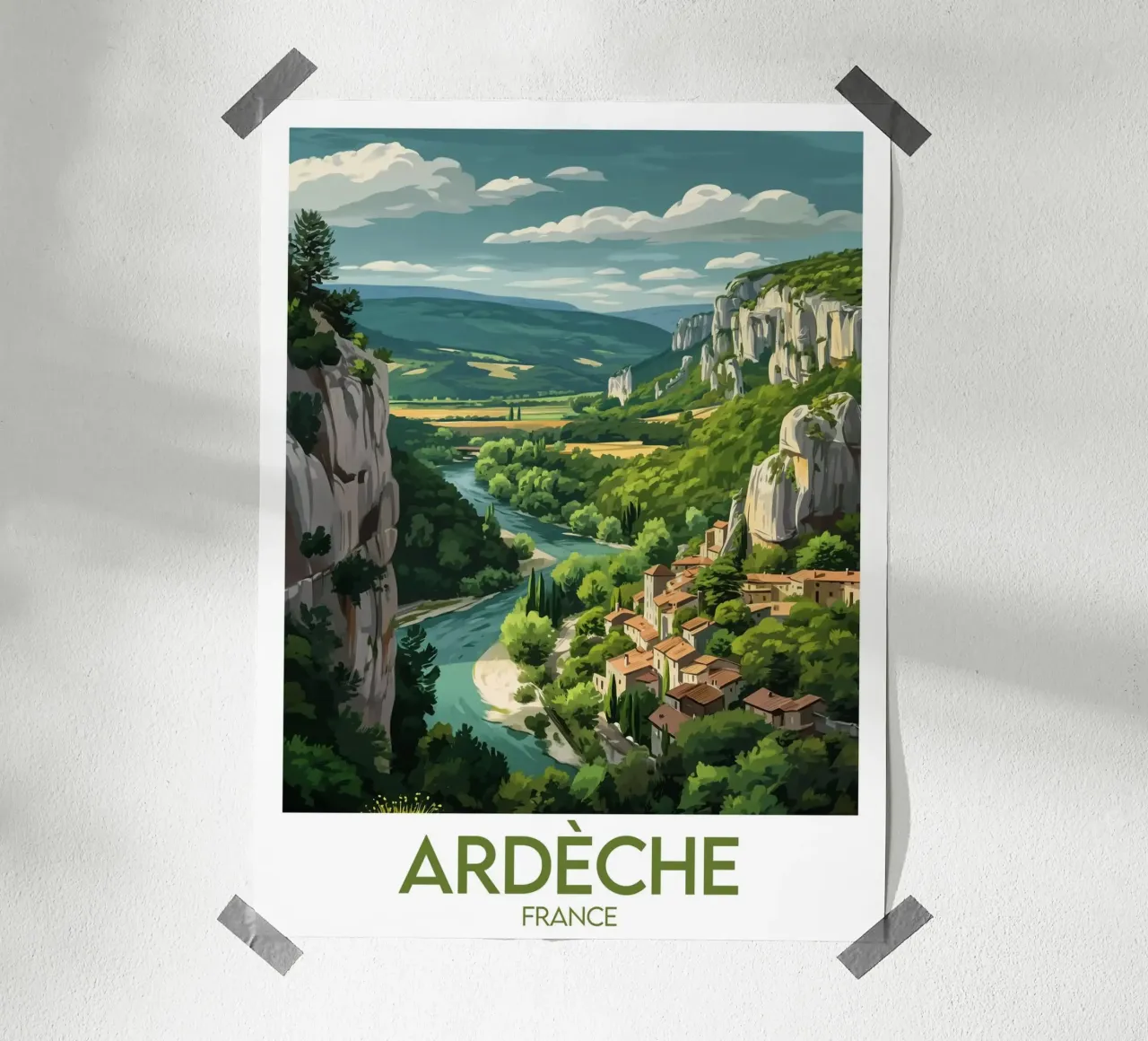 Poster Ardèche carta hahnemühle da Frame the World