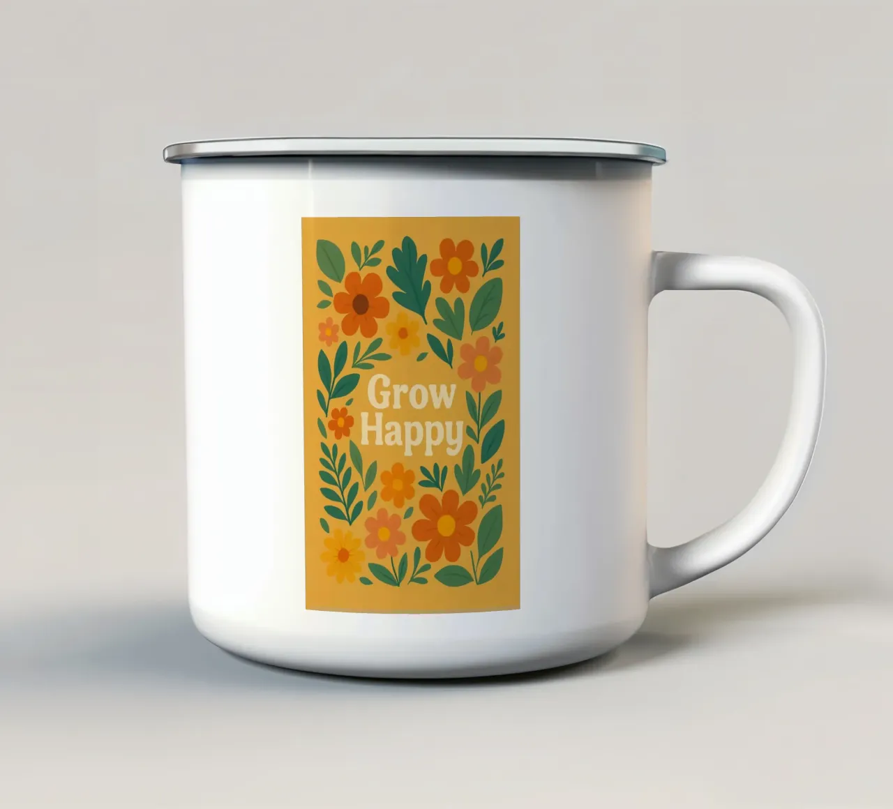 Grow Happy tazza in smalto da Studio M