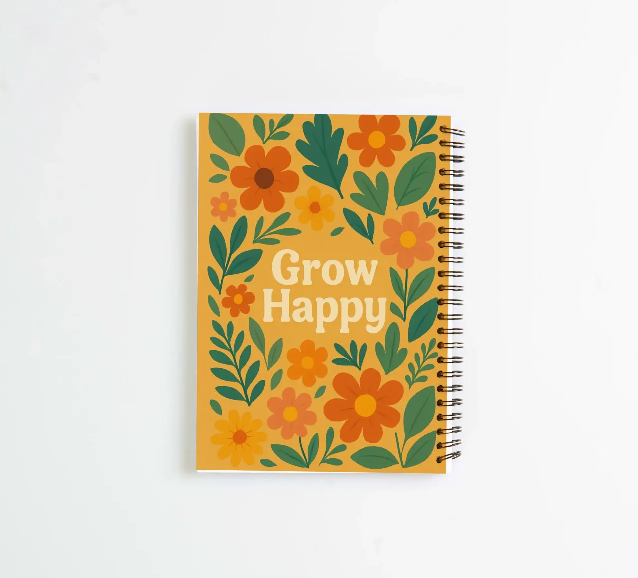 Grow Happy spiral notebook by Studio M