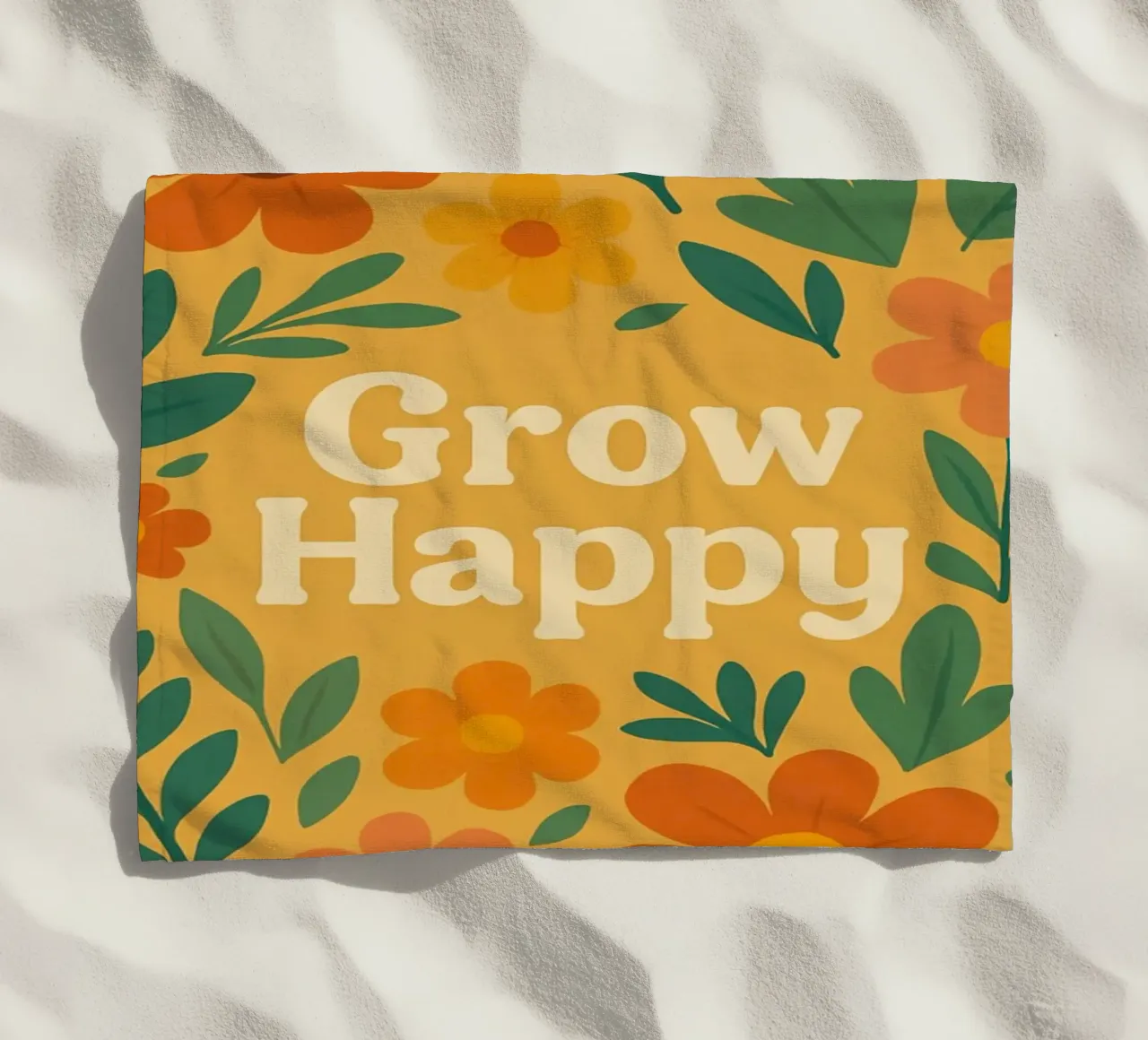 Grow Happy beach towel by Studio M