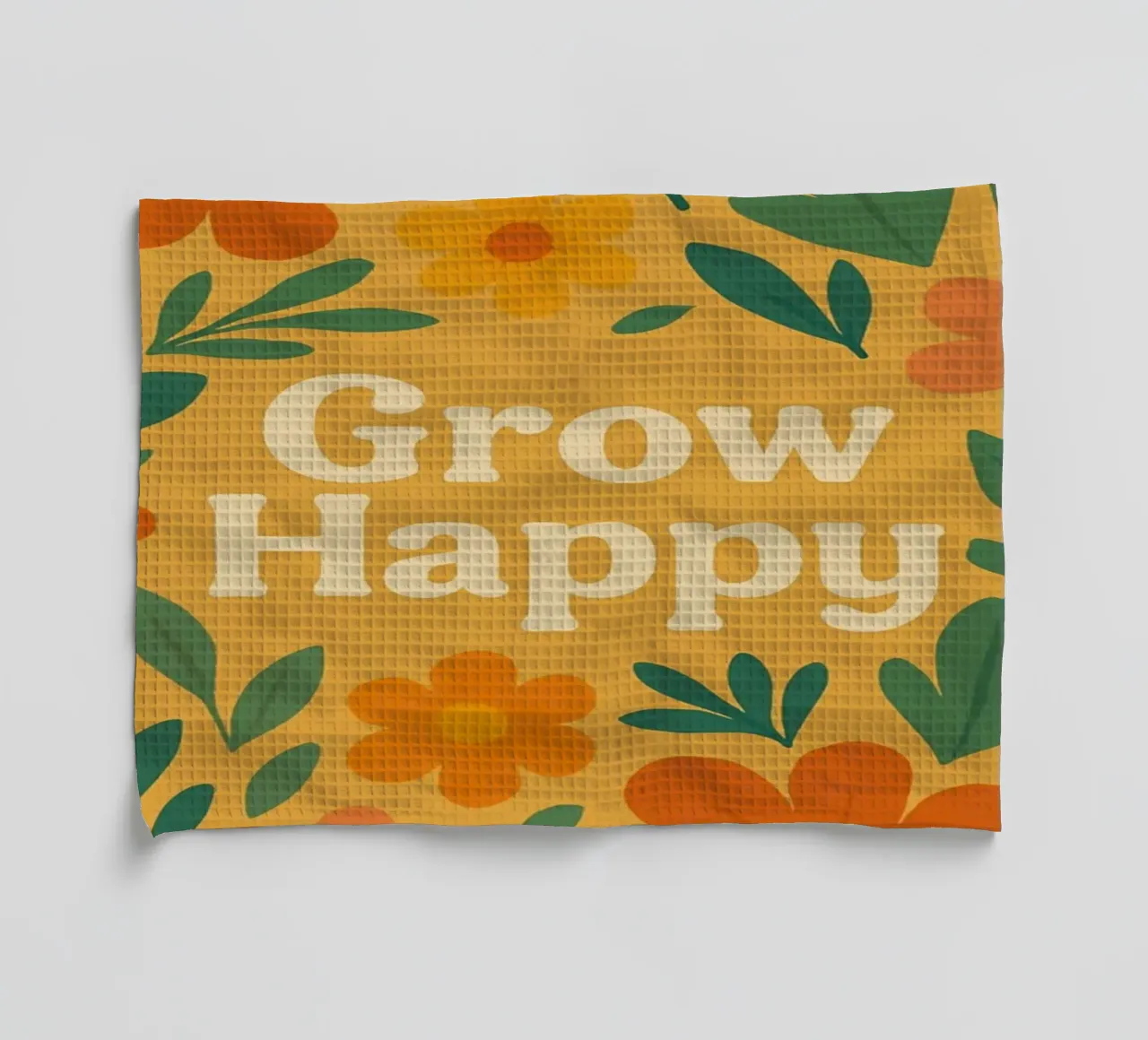 Grow Happy tea towel by Studio M