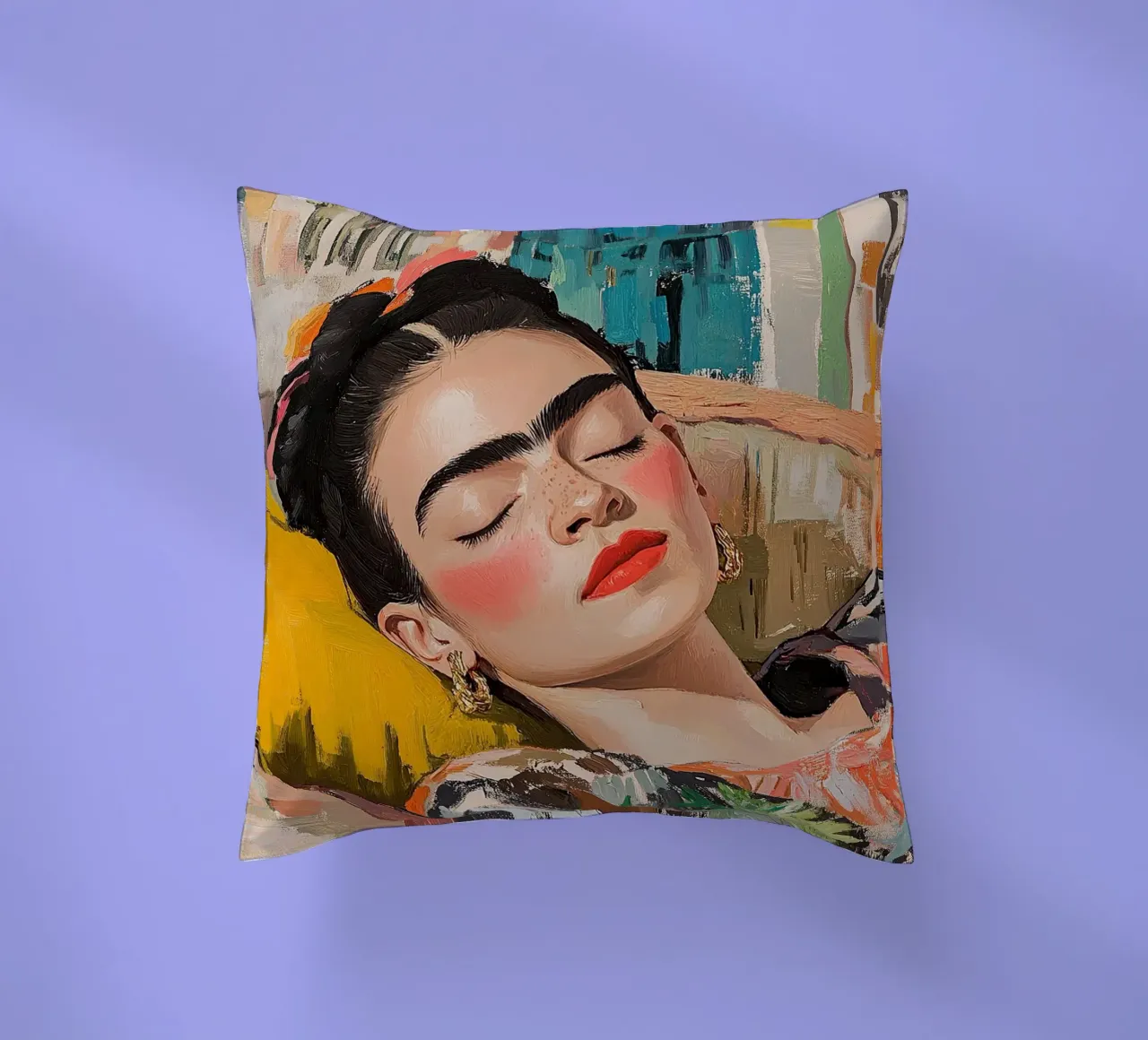 Frida Kahlo - La fenice che è in me cuscino da Fantasias Florales