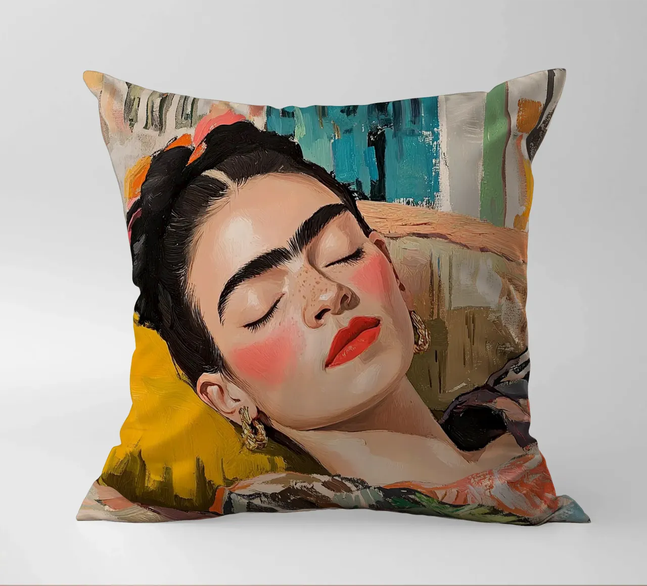 Frida Kahlo - La fenice che è in me cuscino da Fantasias Florales