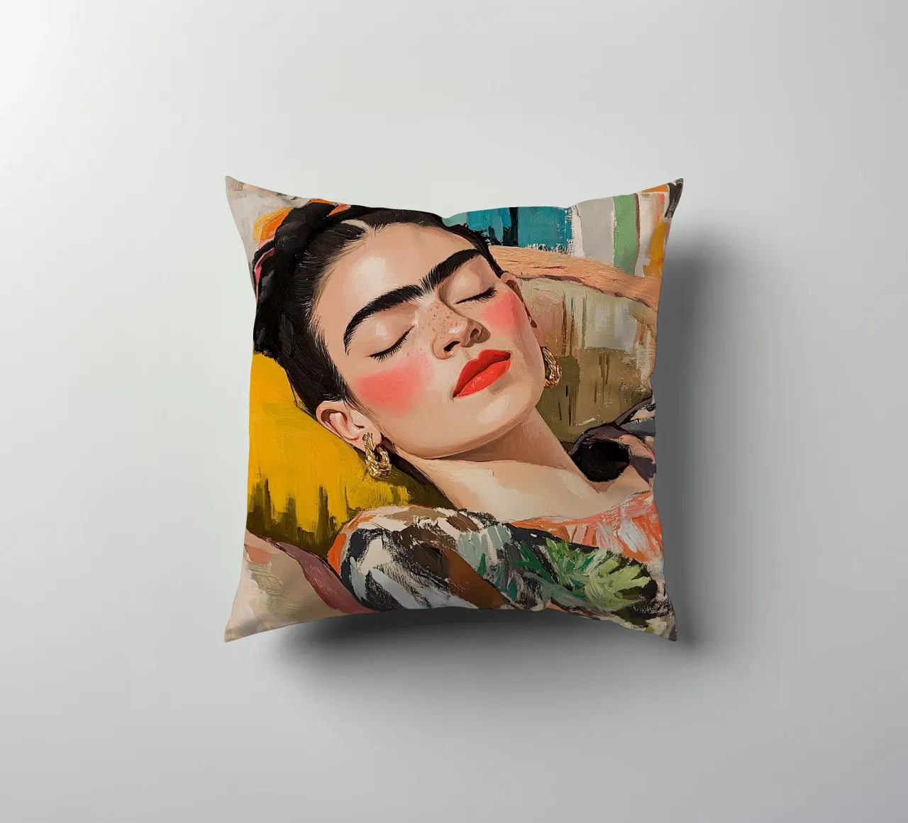Frida Kahlo - La fenice che è in me cuscino da Fantasias Florales