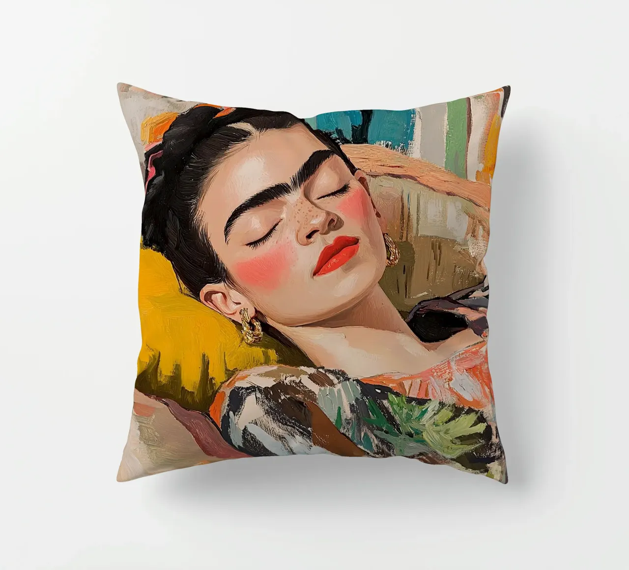 Frida Kahlo - La fenice che è in me cuscino da Fantasias Florales