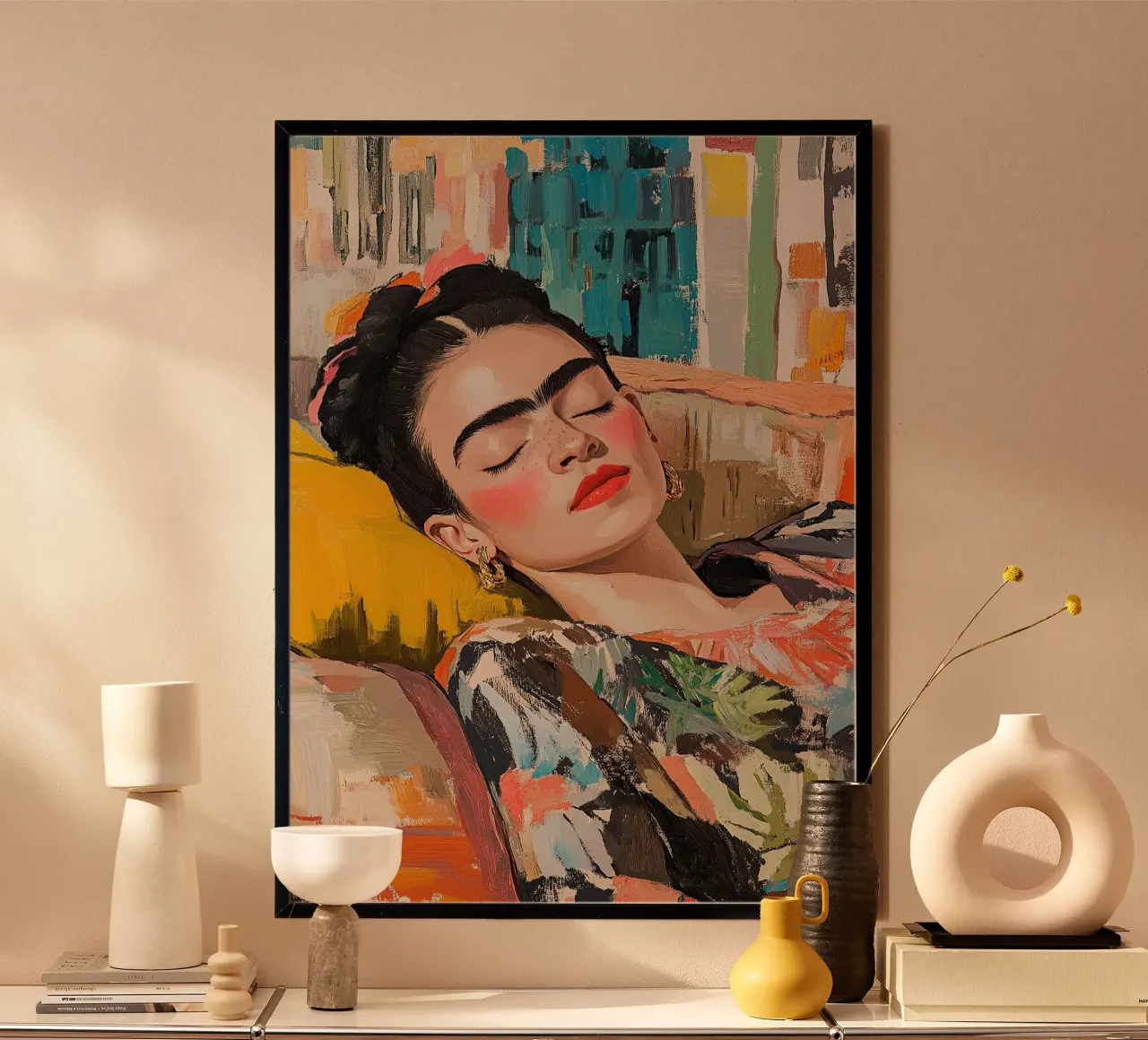 Frida Kahlo - La fenice che è in me carta hahnemühle da Fantasias Florales