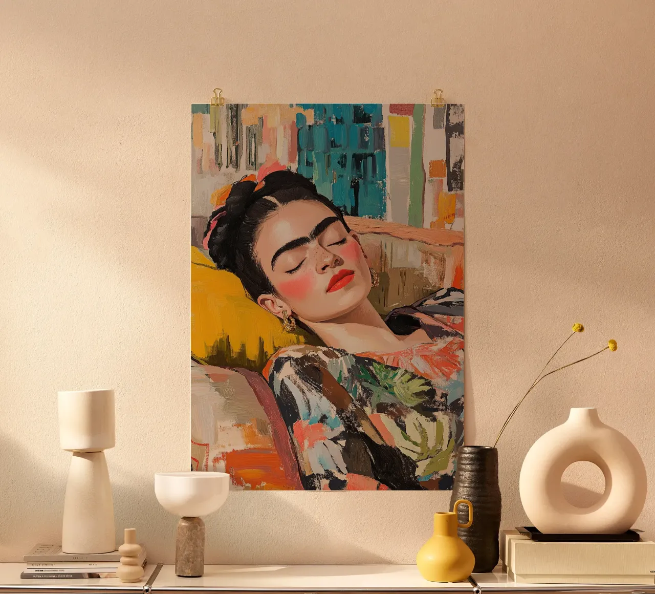 Frida Kahlo - La fenice che è in me carta hahnemühle da Fantasias Florales